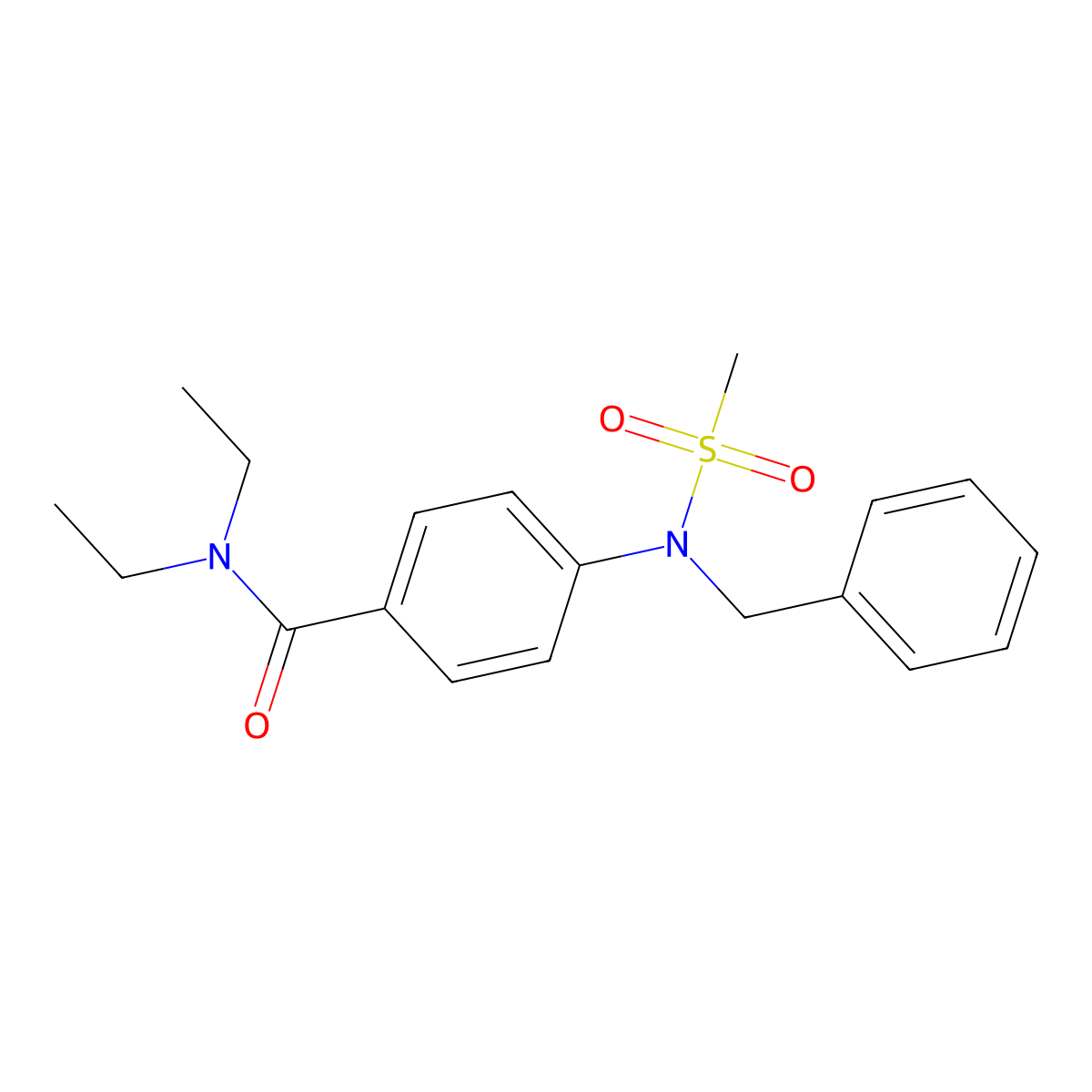 4-[benzyl(methylsulfonyl)amino]-N,N-diethylbenzamide molecular structure, CAS 333356-59-5