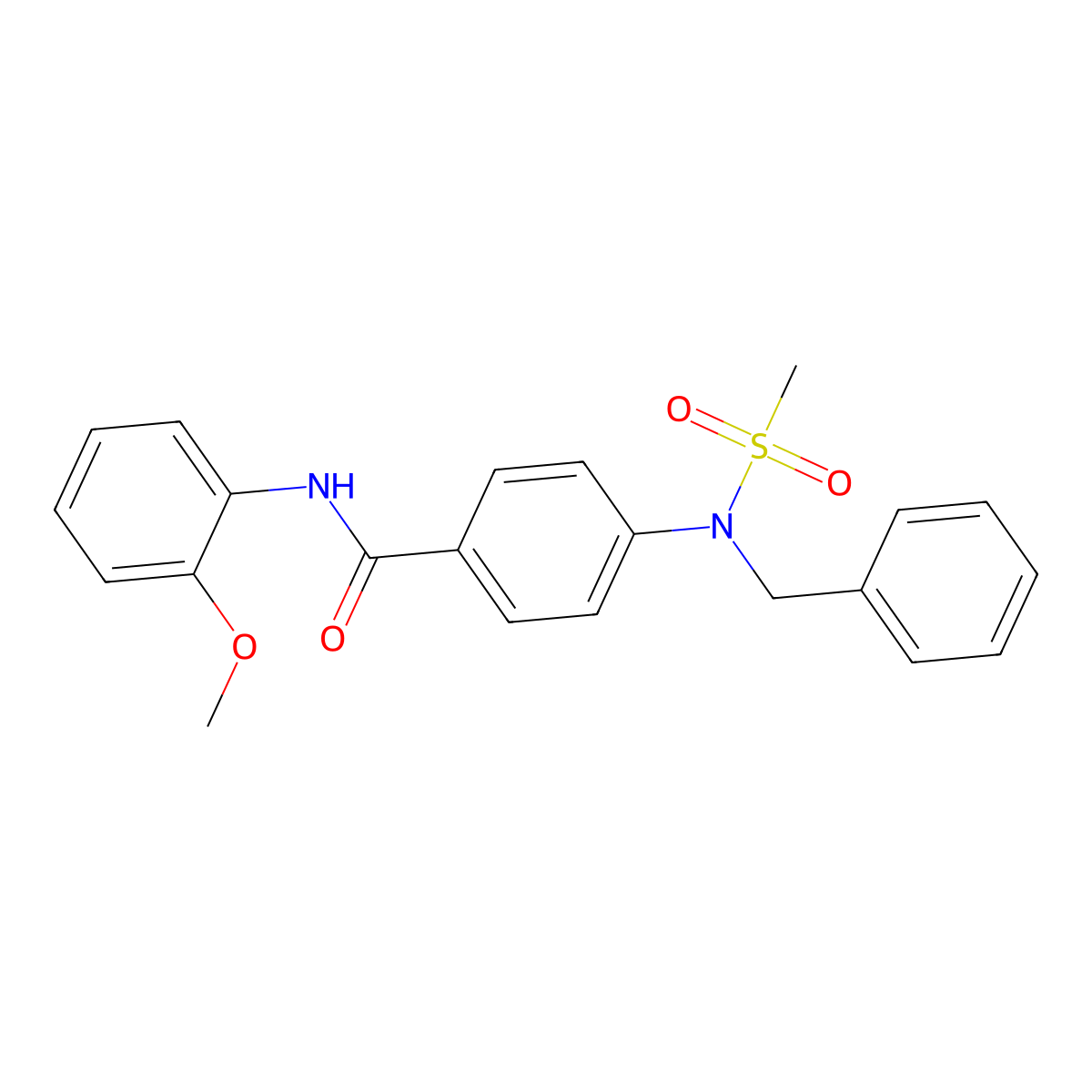 4-[benzyl(methylsulfonyl)amino]-N-(2-methoxyphenyl)benzamide molecular structure, CAS 333356-84-6