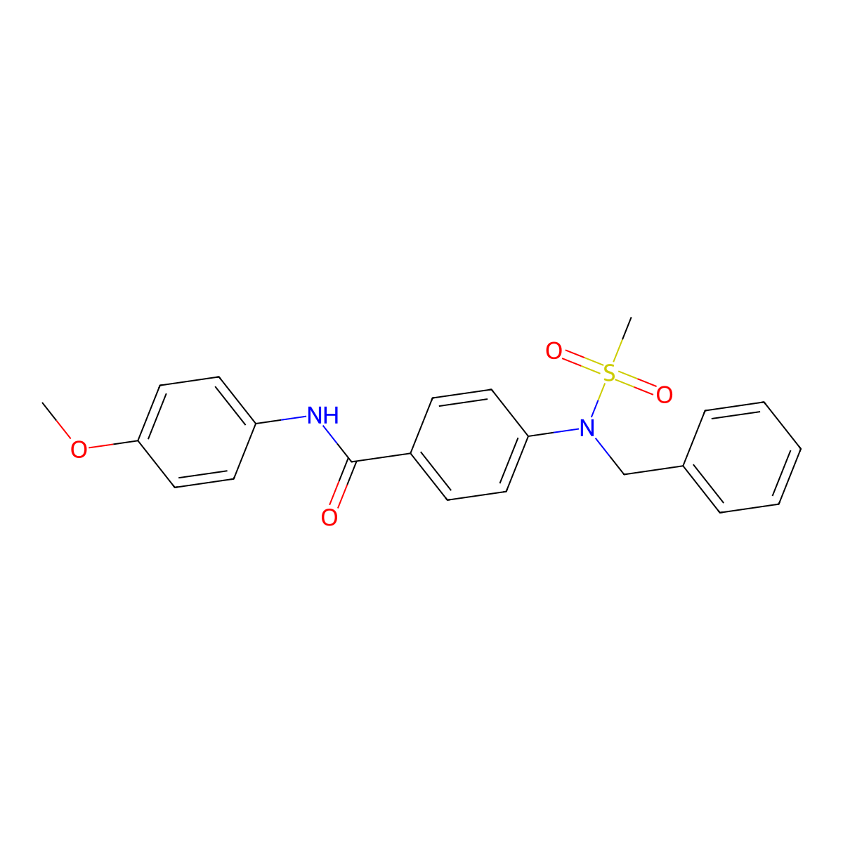 4-[benzyl(methylsulfonyl)amino]-N-(4-methoxyphenyl)benzamide molecular structure, CAS 333356-86-8
