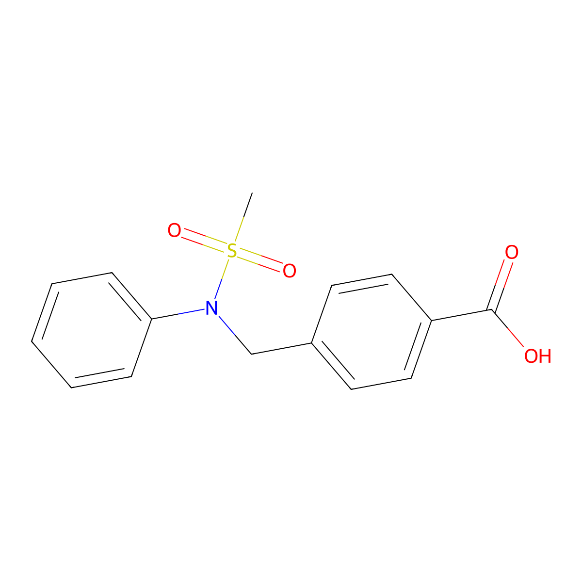 4-([(Methylsulfonyl)(phenyl)amino]methyl)benzoic acid molecular structure, CAS 333357-35-0