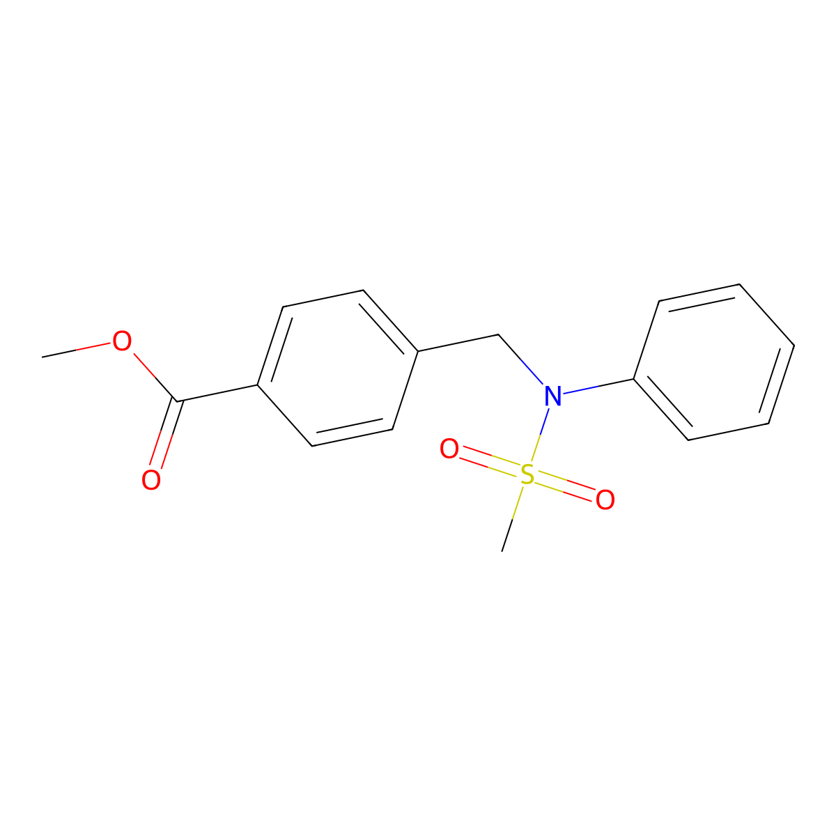 Methyl 4-([(methylsulfonyl)(phenyl)amino]methyl)benzoate molecular structure, CAS 333357-36-1