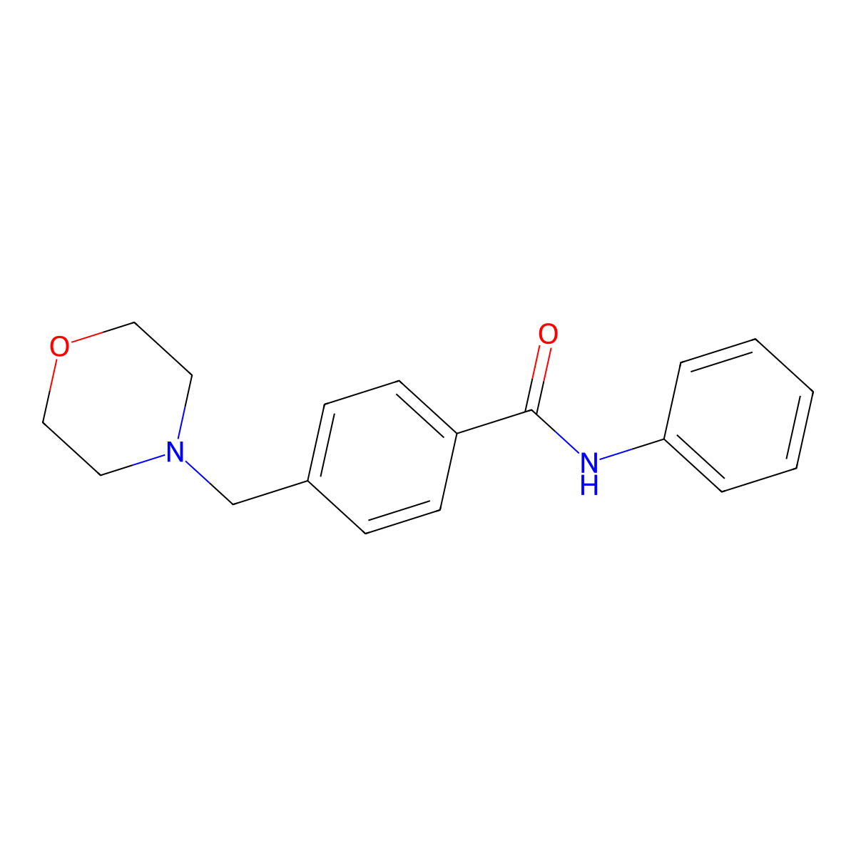 4-[(morpholin-4-yl)methyl]-N-phenylbenzamide molecular structure, CAS 333357-44-1