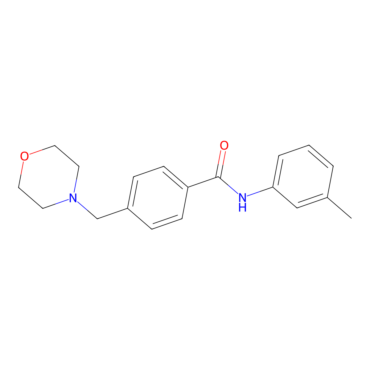 N-(3-methylphenyl)-4-(morpholin-4-ylmethyl)benzamide molecular structure, CAS 333357-46-3