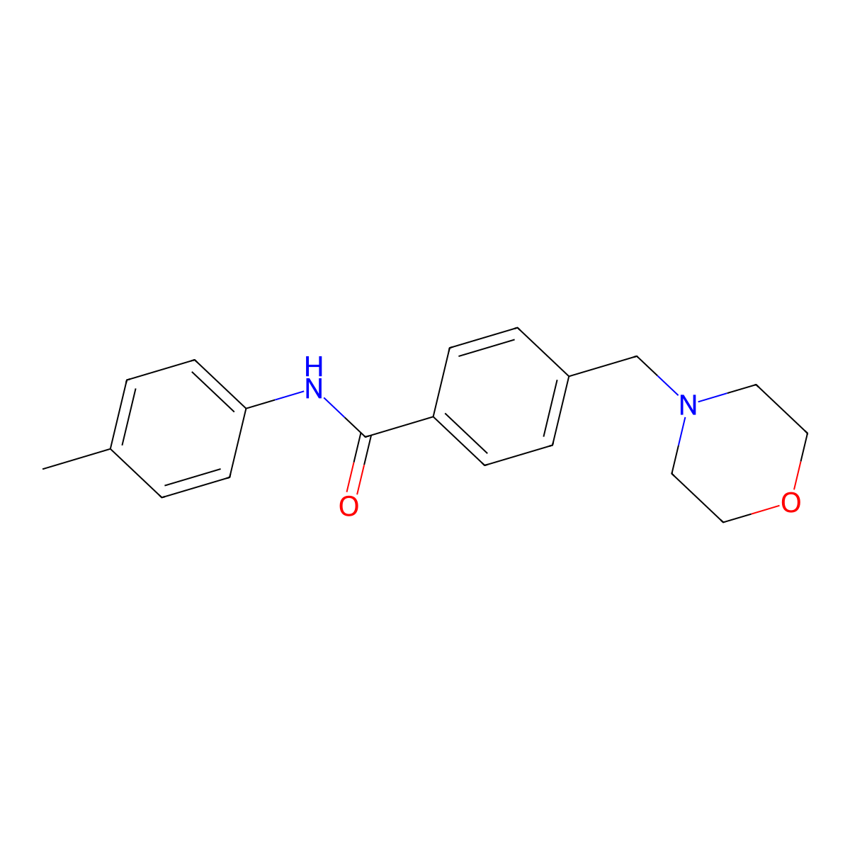 N-(4-methylphenyl)-4-(morpholin-4-ylmethyl)benzamide molecular structure, CAS 333357-47-4