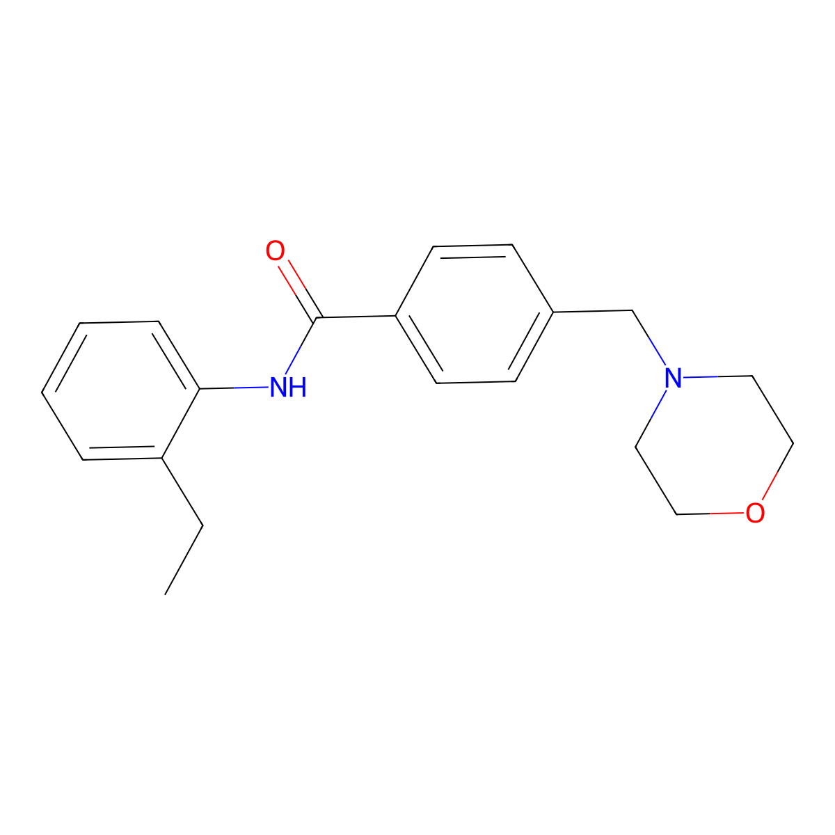 N-(2-ethylphenyl)-4-(morpholin-4-ylmethyl)benzamide molecular structure, CAS 333357-52-1
