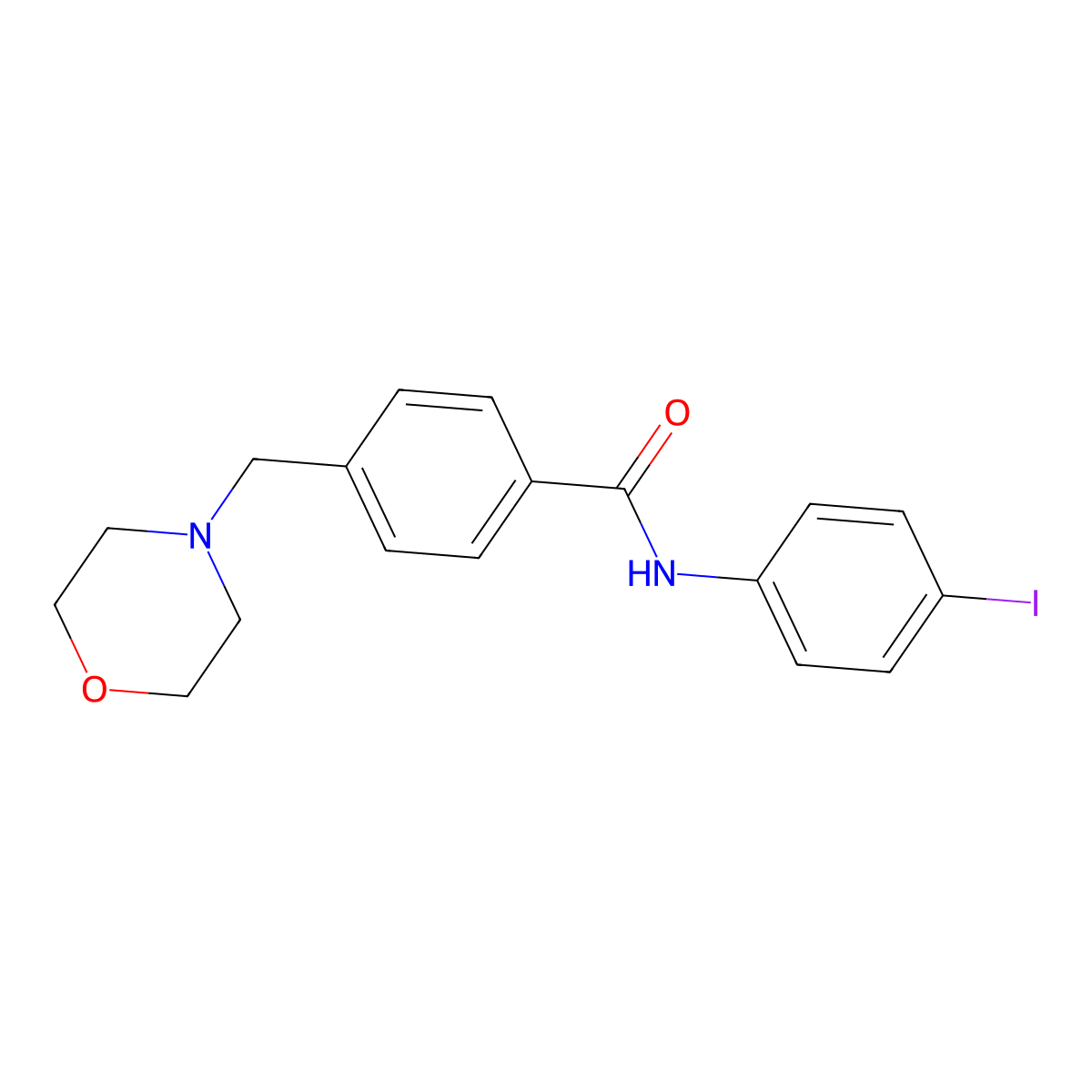 N-(4-Iodophenyl)-4-(morpholinomethyl)benzamide molecular structure, CAS 333357-56-5