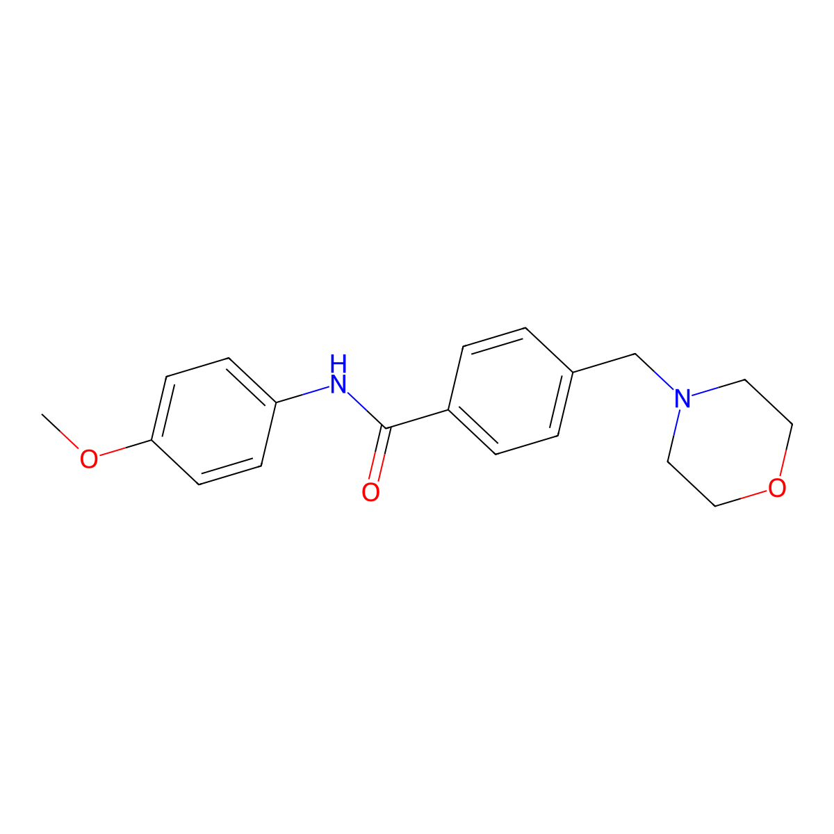 N-(4-methoxyphenyl)-4-(morpholin-4-ylmethyl)benzamide molecular structure, CAS 333357-58-7