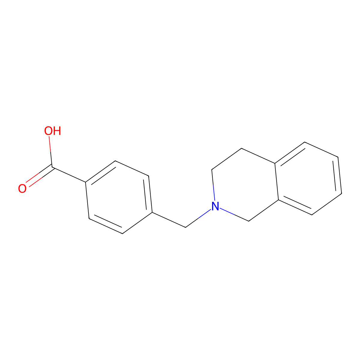 4-(3,4-Dihydro-2(1H)-isoquinolinylmethyl)benzoic acid molecular structure, CAS 333357-96-3