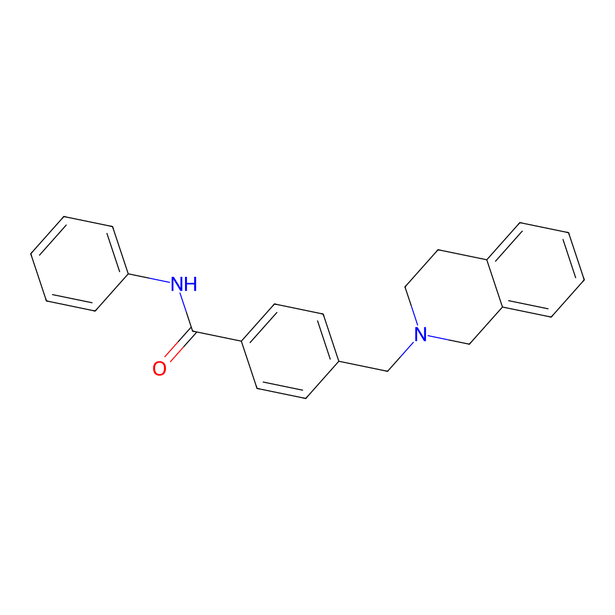 4-(3,4-dihydro-1H-isoquinolin-2-ylmethyl)-N-phenylbenzamide molecular structure, CAS 333358-13-7