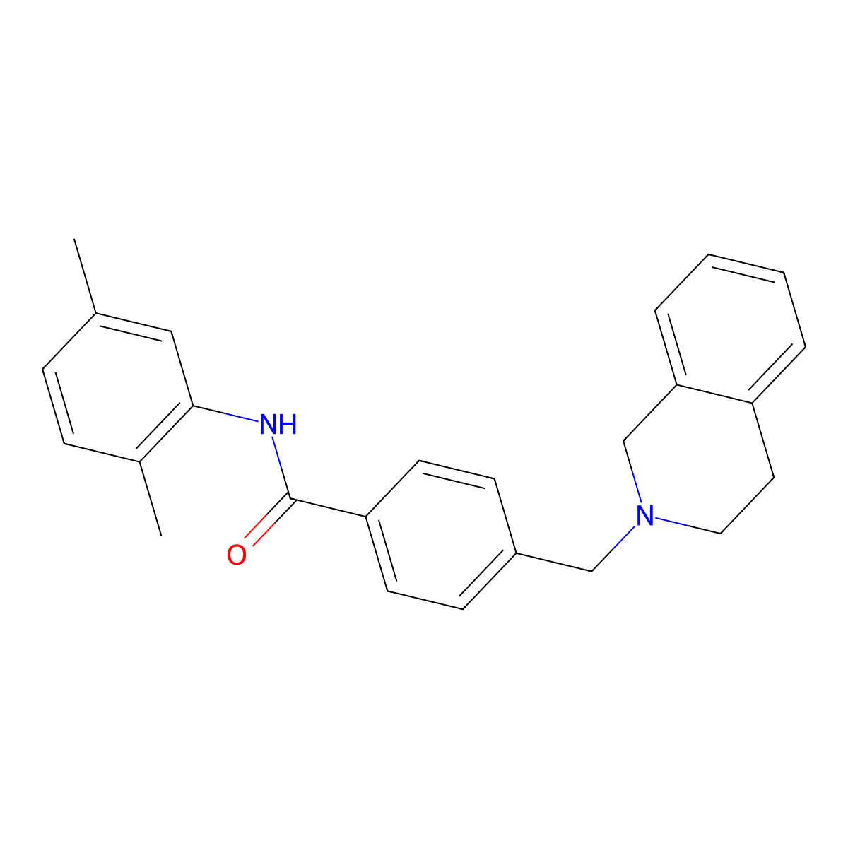 4-(3,4-dihydro-1H-isoquinolin-2-ylmethyl)-N-(2,5-dimethylphenyl)benzamide molecular structure, CAS 333358-19-3