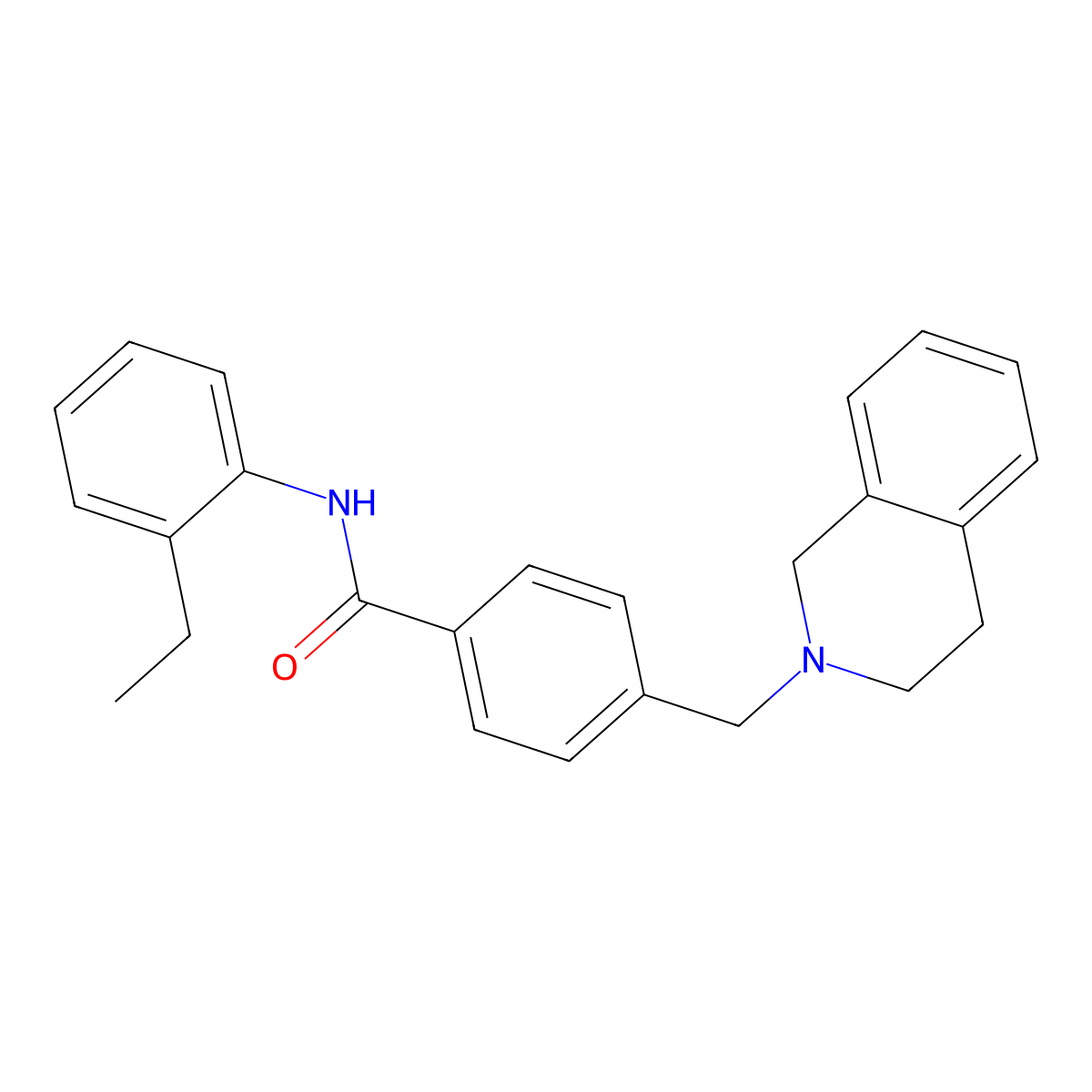 4-(3,4-dihydro-1H-isoquinolin-2-ylmethyl)-N-(2-ethylphenyl)benzamide molecular structure, CAS 333358-22-8