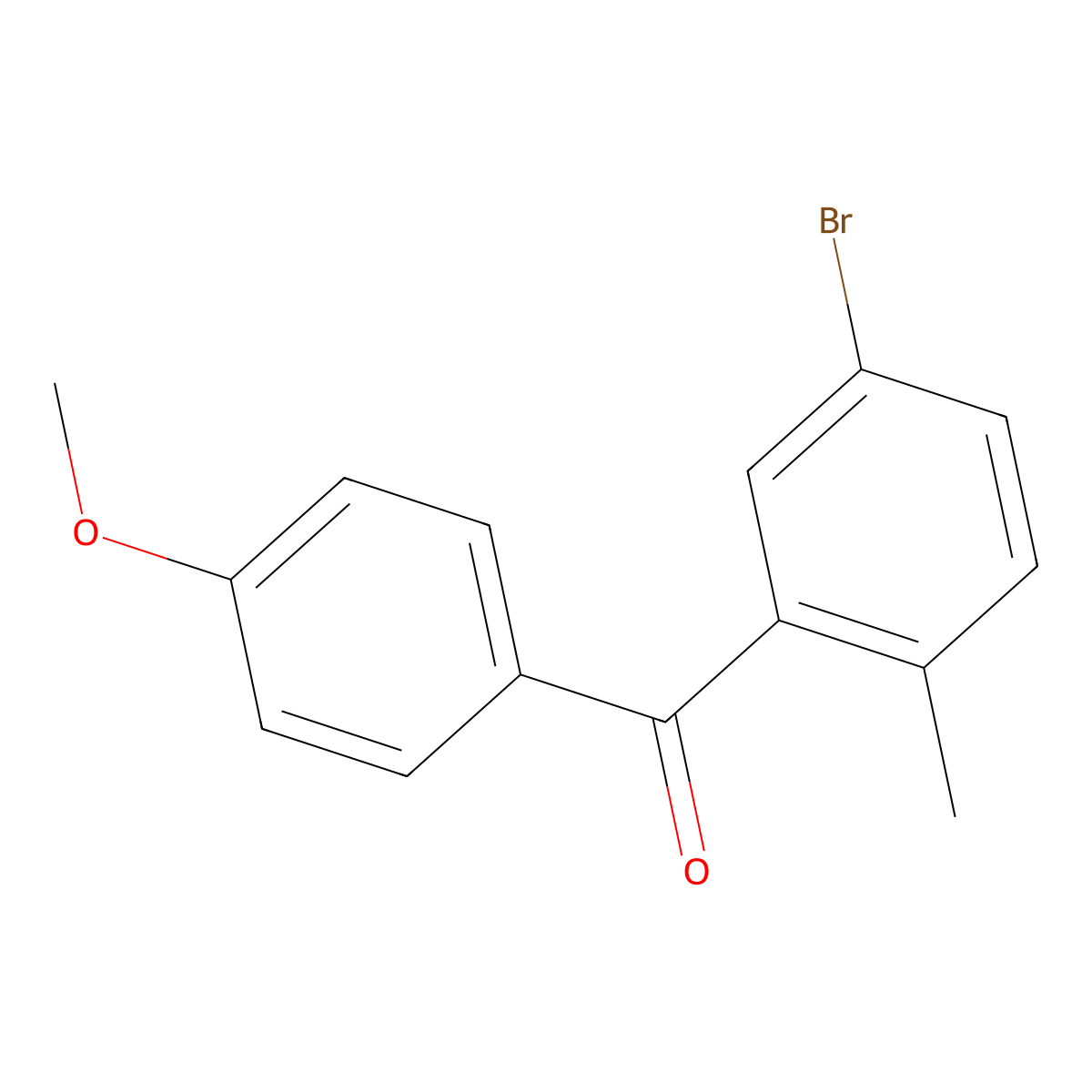 (5-Bromo-2-methylphenyl)(4-methoxyphenyl)methanone molecular structure, CAS 333361-13-0