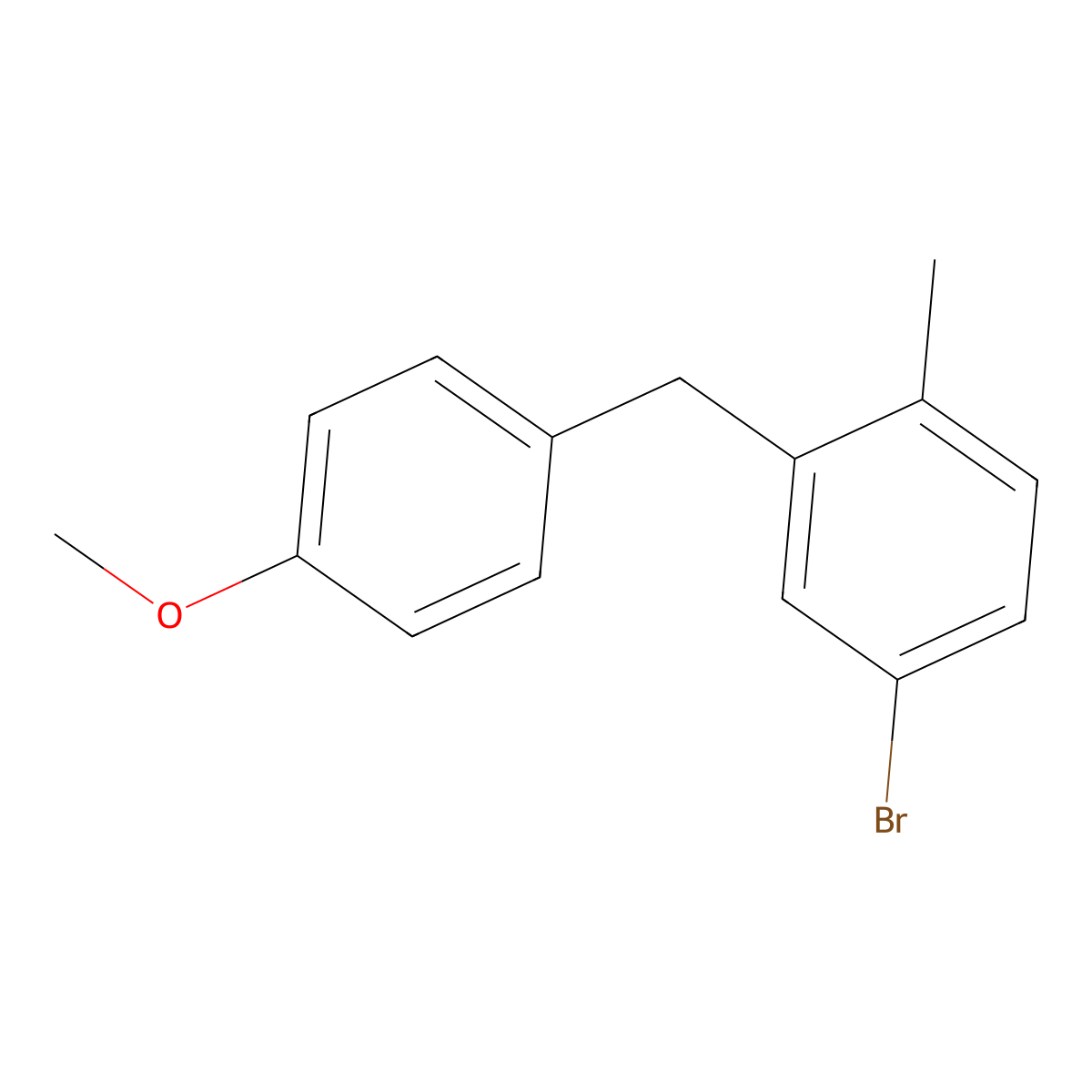 5-Bromo-2-methyl-4'-methoxydiphenylmethane molecular structure, CAS 333361-15-2