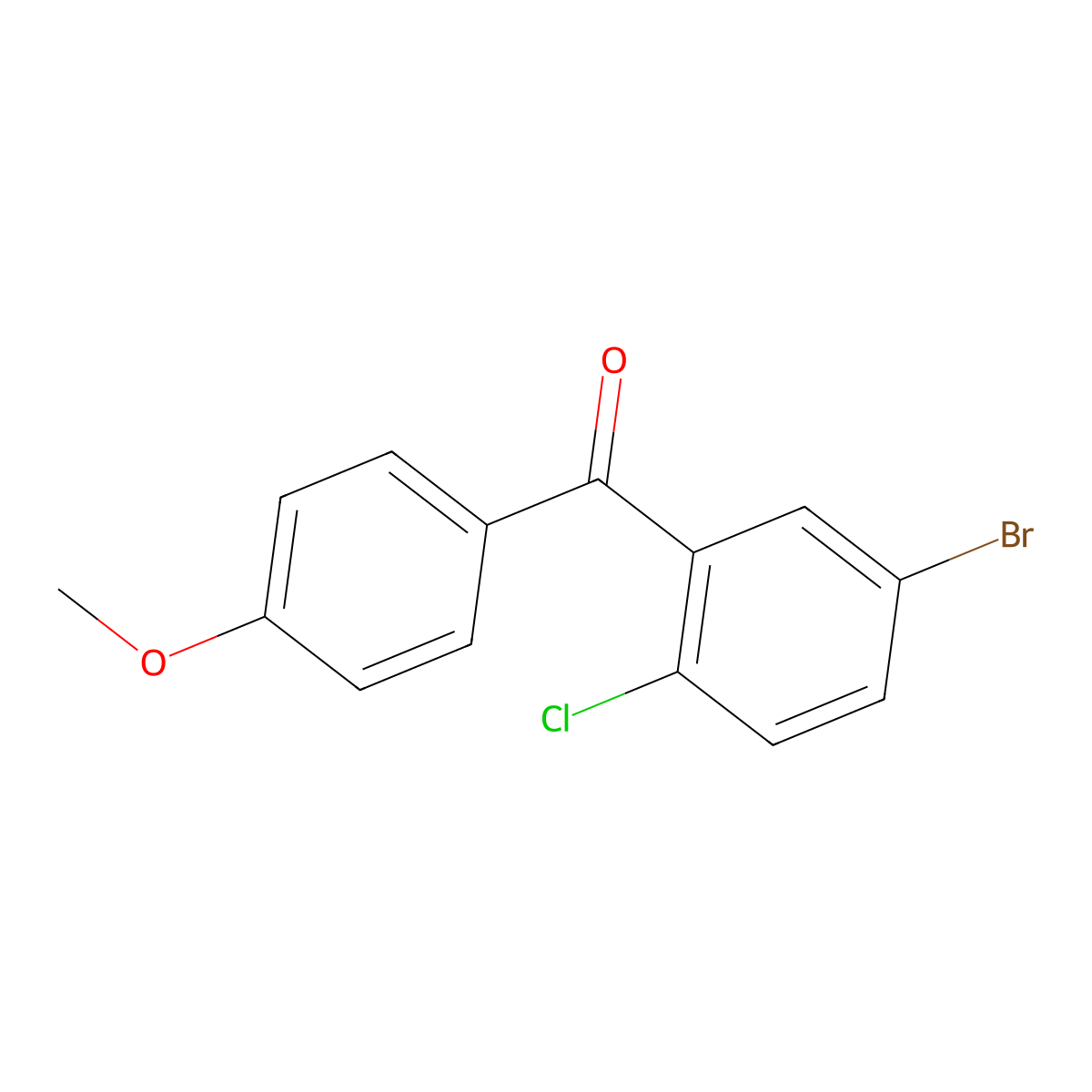 (5-Bromo-2-chloro-phenyl)-(4-ethoxy-phenyl)-methanone molecular structure, CAS 333361-49-2