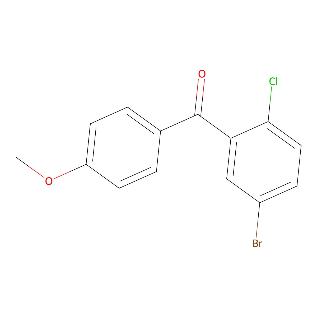 (5-Bromo-2-chloro-phenyl)-(4-ethoxy-phenyl)-methanone molecular structure, CAS 333361-49-2