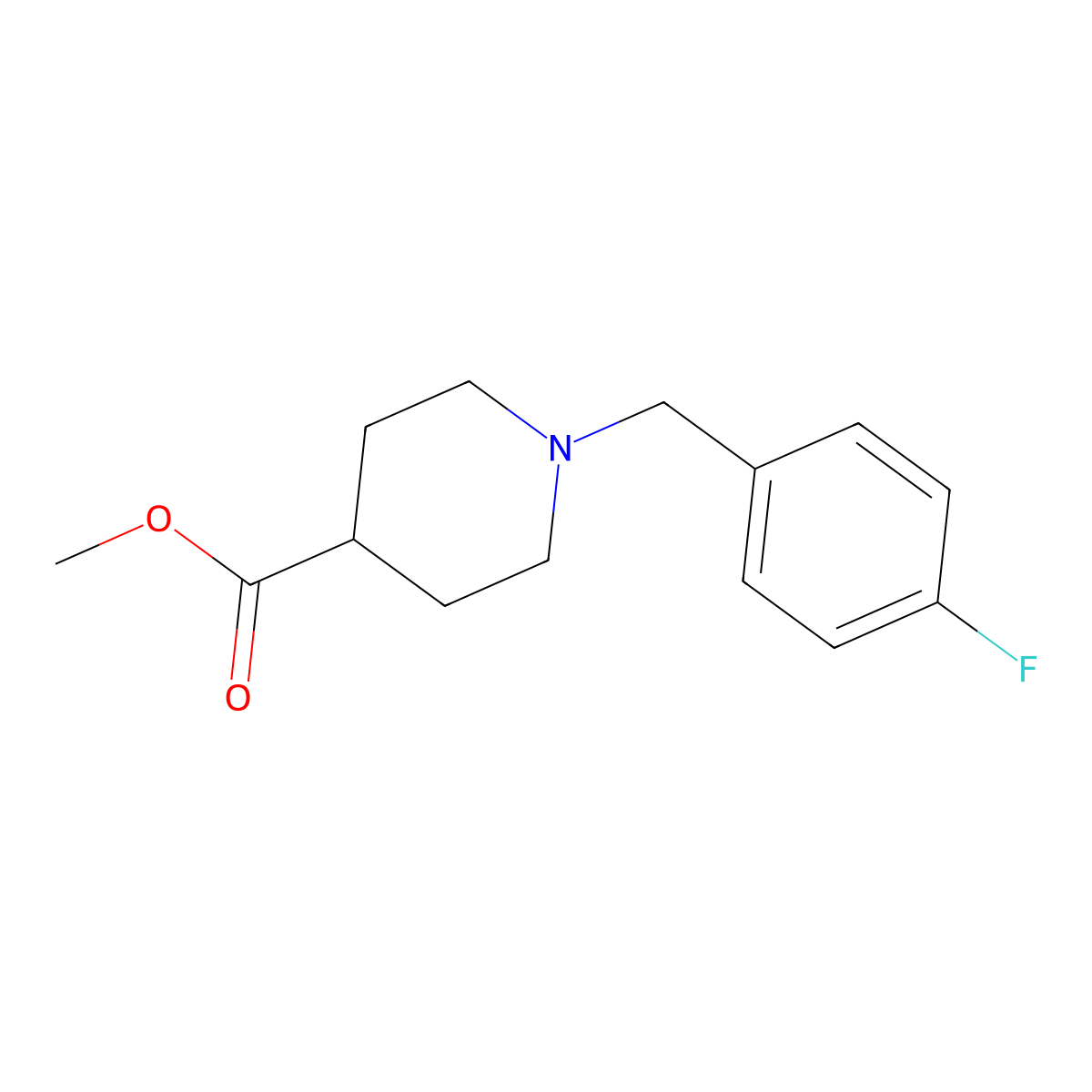 Methyl 1-[(4-fluorophenyl)methyl]piperidine-4-carboxylate molecular structure, CAS 333364-04-8