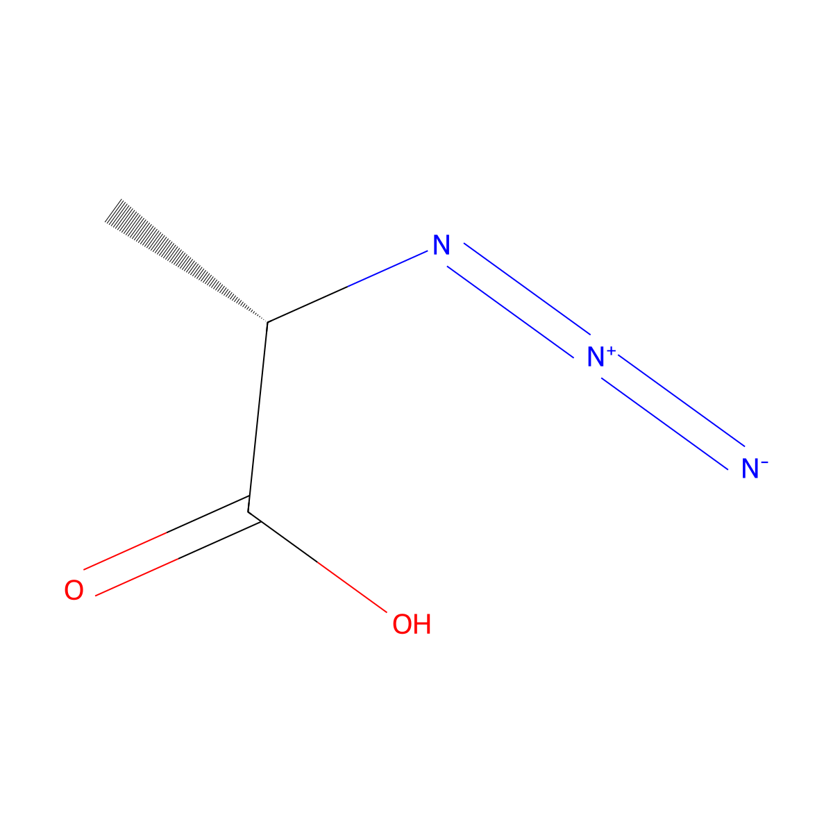 (2S)-2-azidopropanoic acid molecular structure, CAS 333366-20-4
