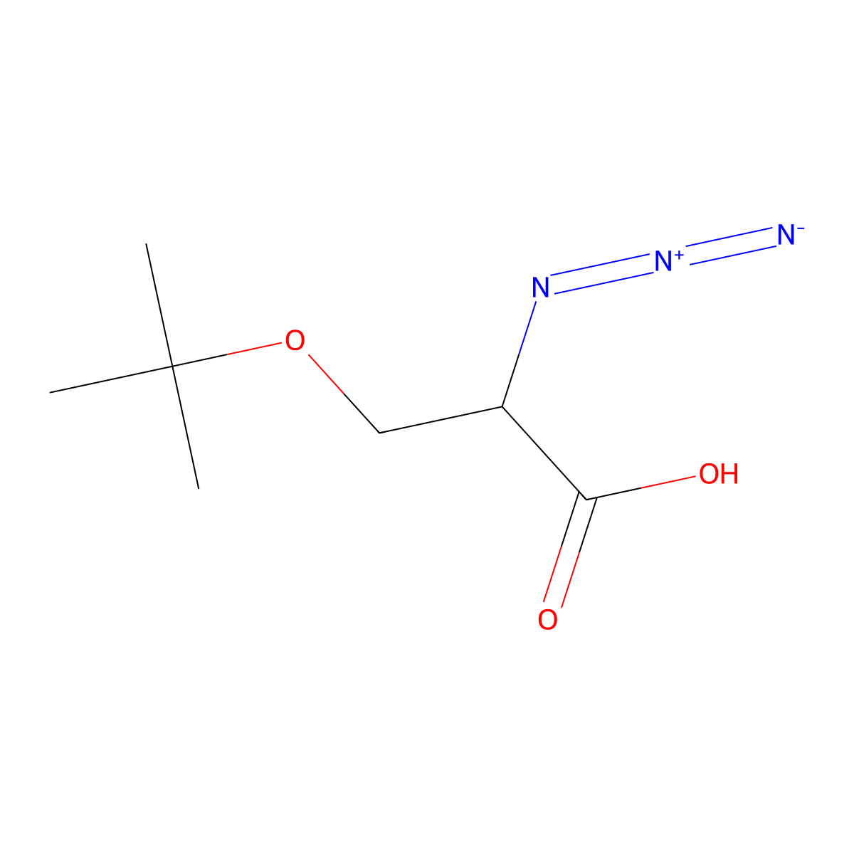 (S)-2-Azido-3-(tert-butoxy)propanoic acid molecular structure, CAS 333366-25-9