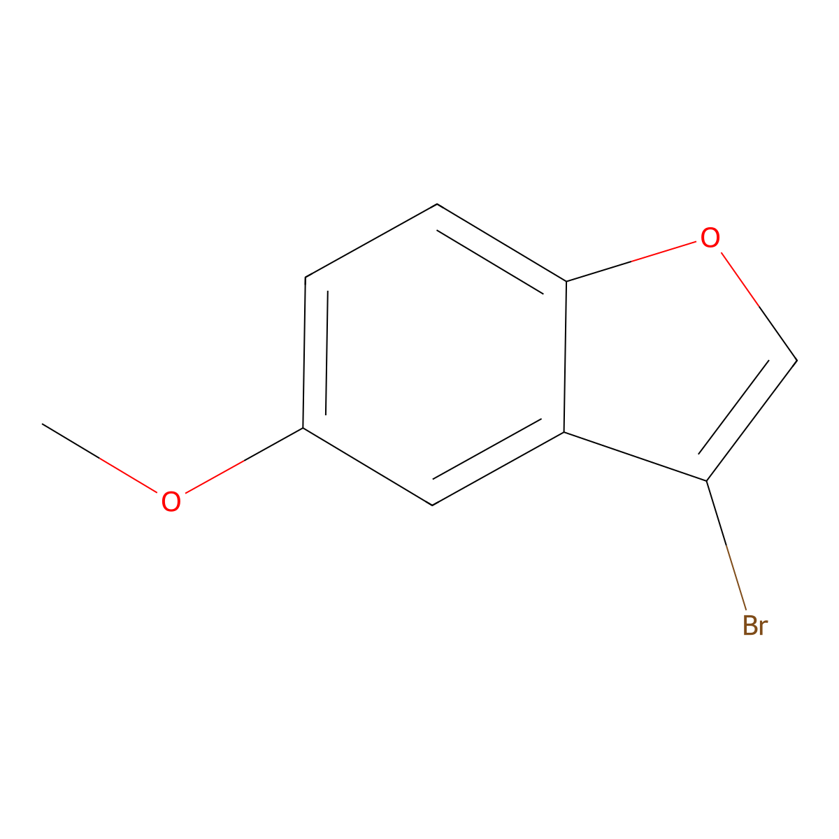 3-Bromo-5-methoxybenzofuran molecular structure, CAS 333385-25-4