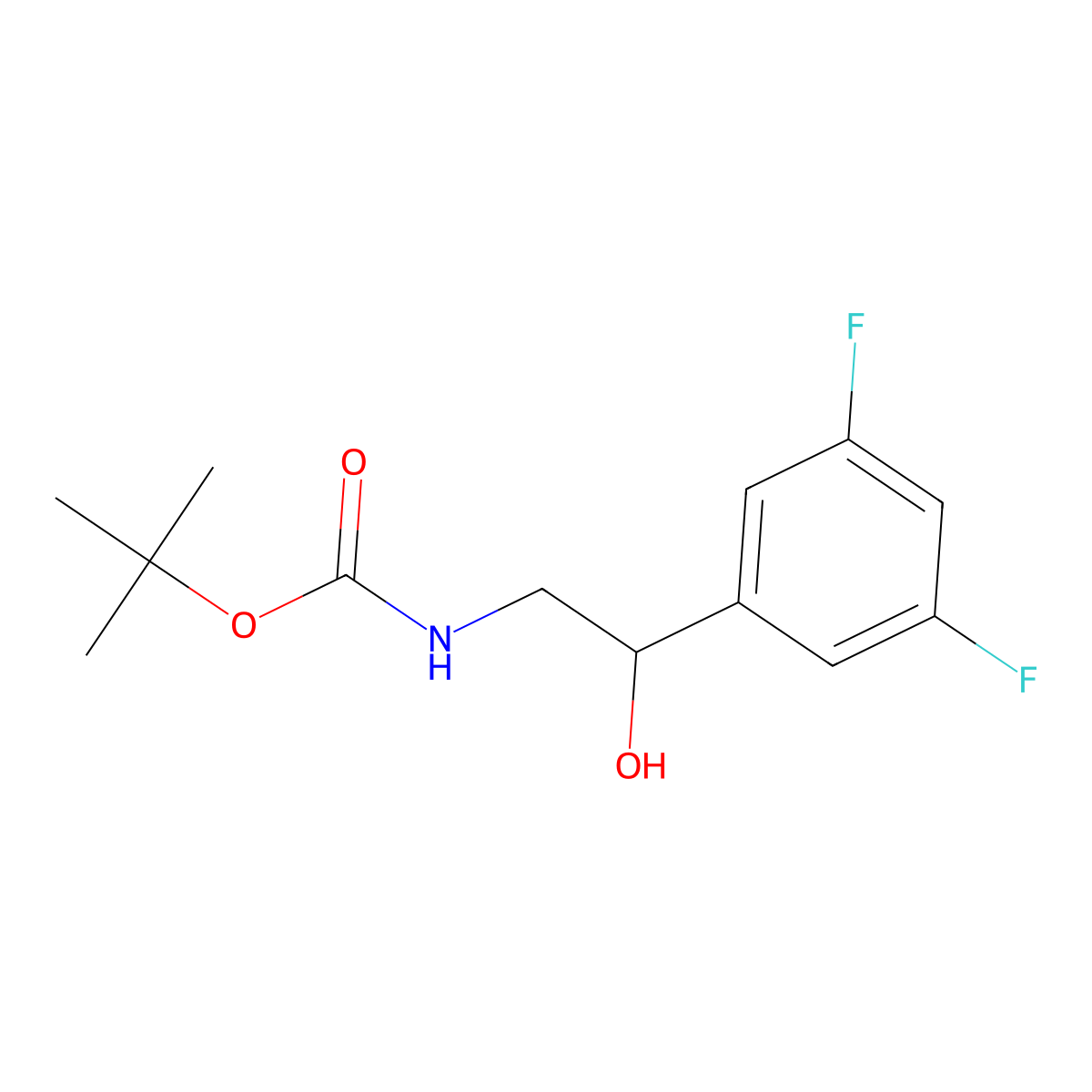 N-Boc-2-(3,5-difluorophenyl)-2-hydroxyethanamine molecular structure, CAS 333388-01-5