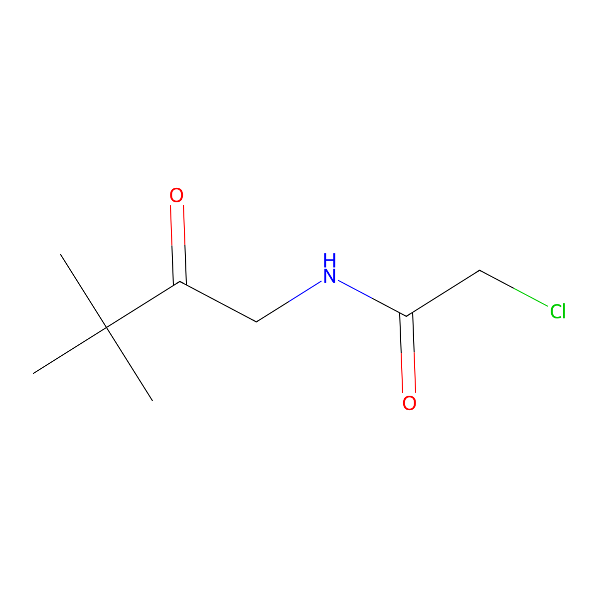 2-Chloro-N-(3,3-dimethyl-2-oxobutyl)acetamide molecular structure, CAS 333389-44-9