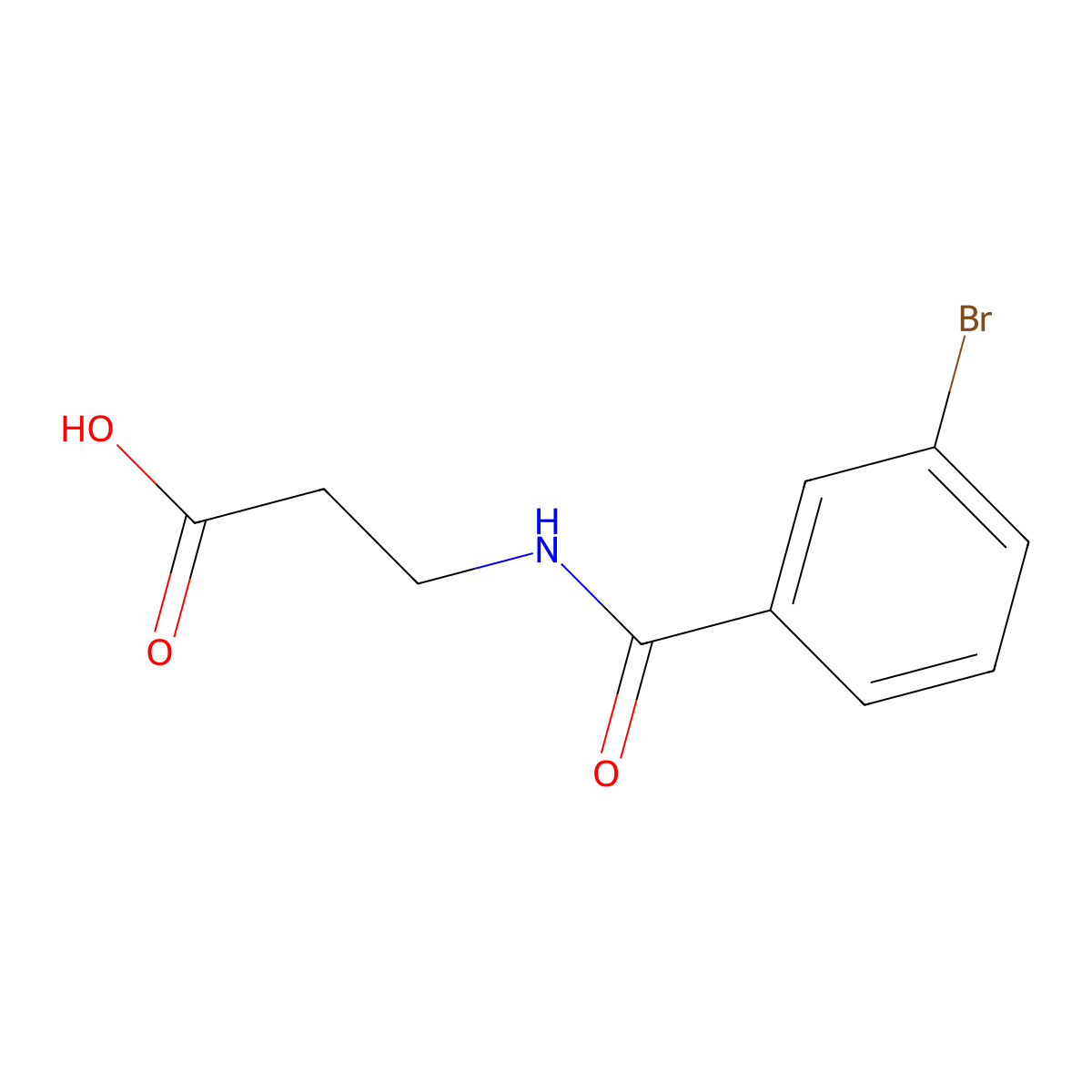 N-(3-bromobenzoyl)-beta-alanine molecular structure, CAS 333394-85-7