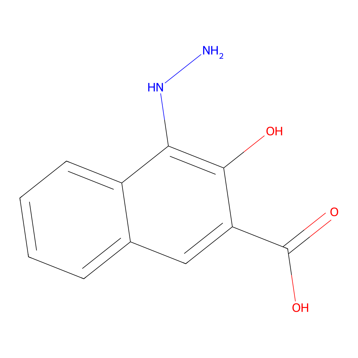 4-Hydrazinyl-3-hydroxynaphthalene-2-carboxylic acid molecular structure, CAS 333395-43-0