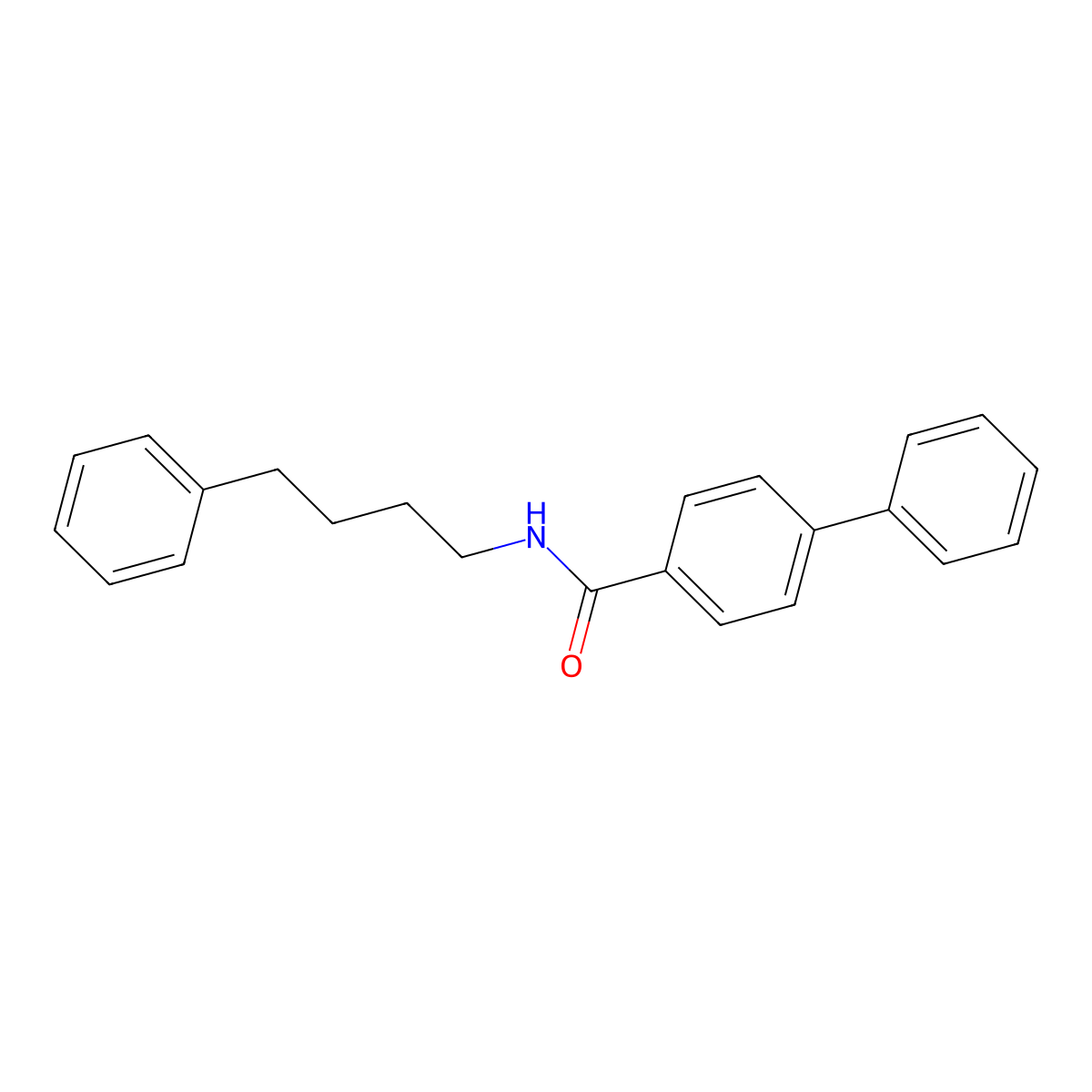 4-phenyl-N-(4-phenylbutyl)benzamide molecular structure, CAS 333396-20-6