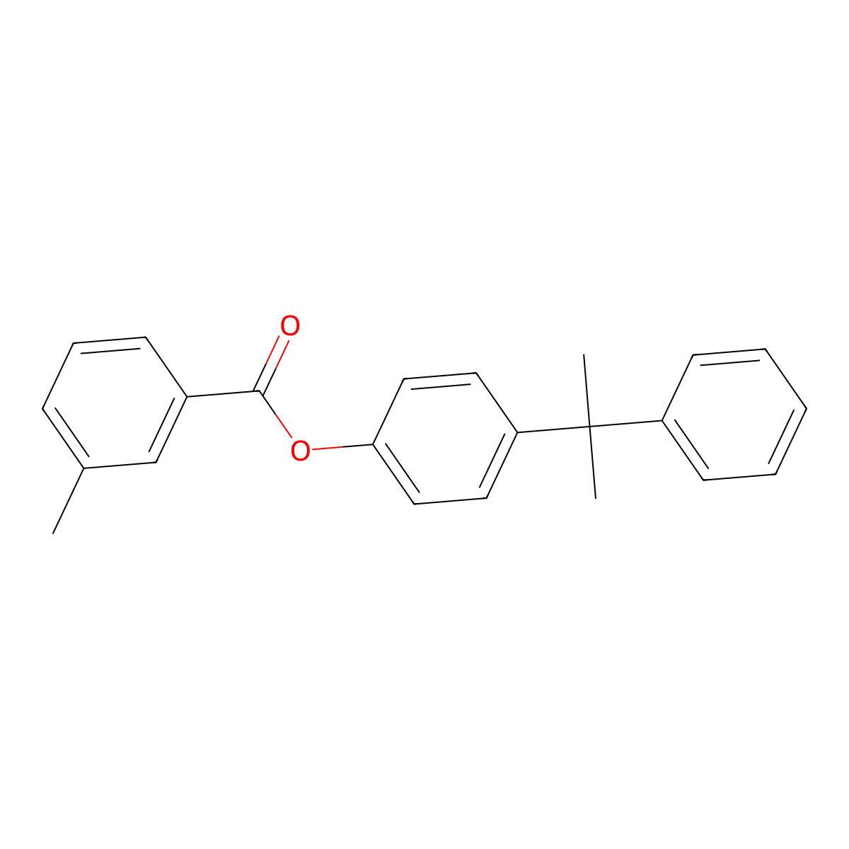4-(1-Methyl-1-phenylethyl)phenyl 3-methylbenzoate molecular structure, CAS 333396-21-7