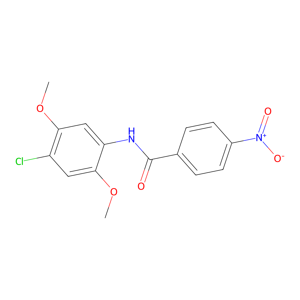 N-(4-chloro-2,5-dimethoxyphenyl)-4-nitrobenzamide molecular structure, CAS 333396-25-1
