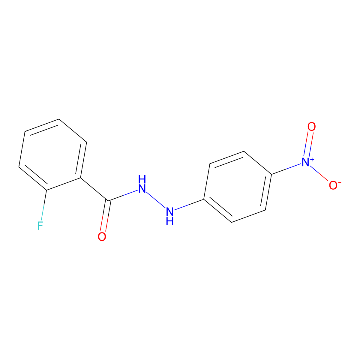 2-fluoro-N'-(4-nitrophenyl)benzohydrazide molecular structure, CAS 333396-27-3