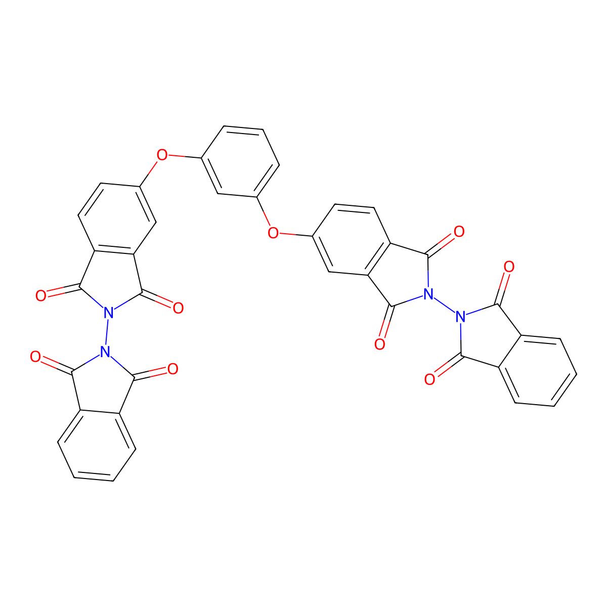 2-(1,3-Dioxoisoindol-2-yl)-5-[3-[2-(1,3-dioxoisoindol-2-yl)-1,3-dioxoisoindol-5-yl]oxyphenoxy]isoindole-1,3-dione molecular structure, CAS 333396-42-2
