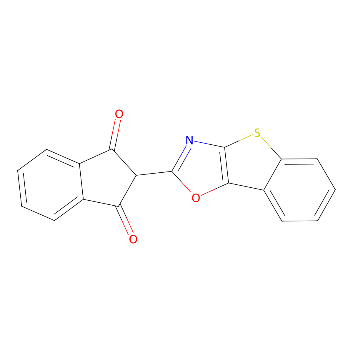 2-([1]Benzothiolo[2,3-d][1,3]oxazol-2-yl)indene-1,3-dione molecular structure, CAS 333396-49-9