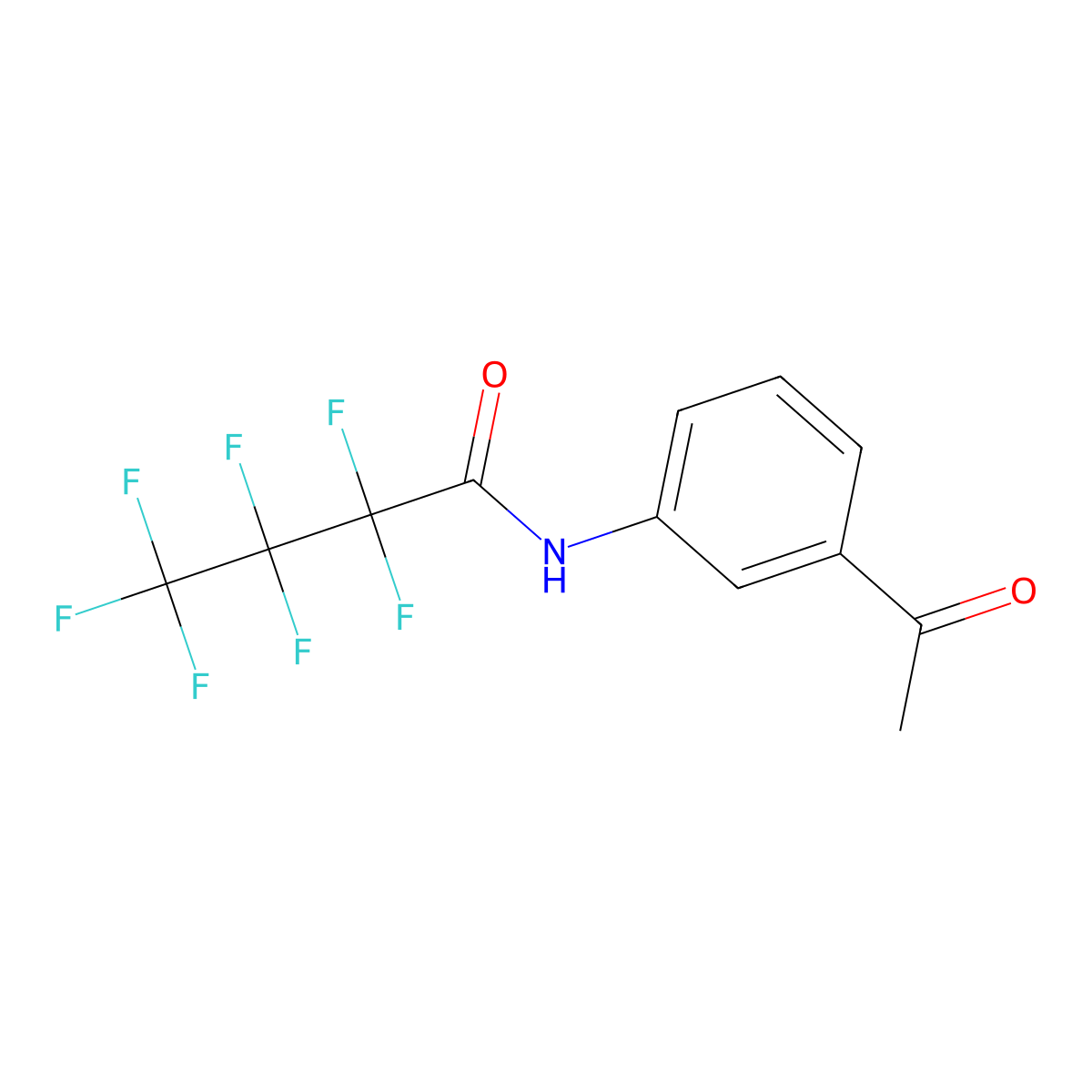 N-(3-acetylphenyl)-2,2,3,3,4,4,4-heptafluorobutanamide molecular structure, CAS 333396-89-7