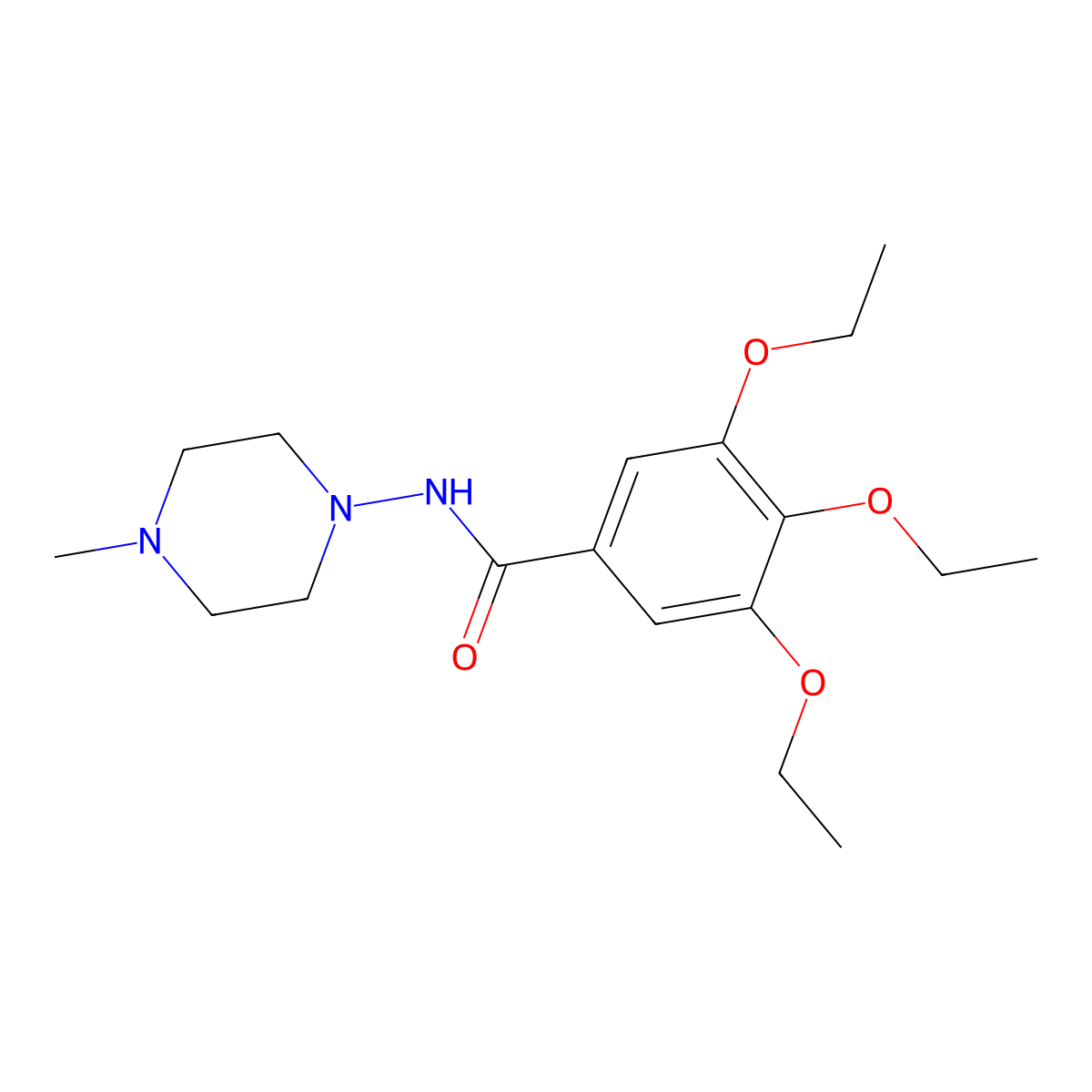 3,4,5-triethoxy-N-(4-methylpiperazin-1-yl)benzamide molecular structure, CAS 333397-21-0