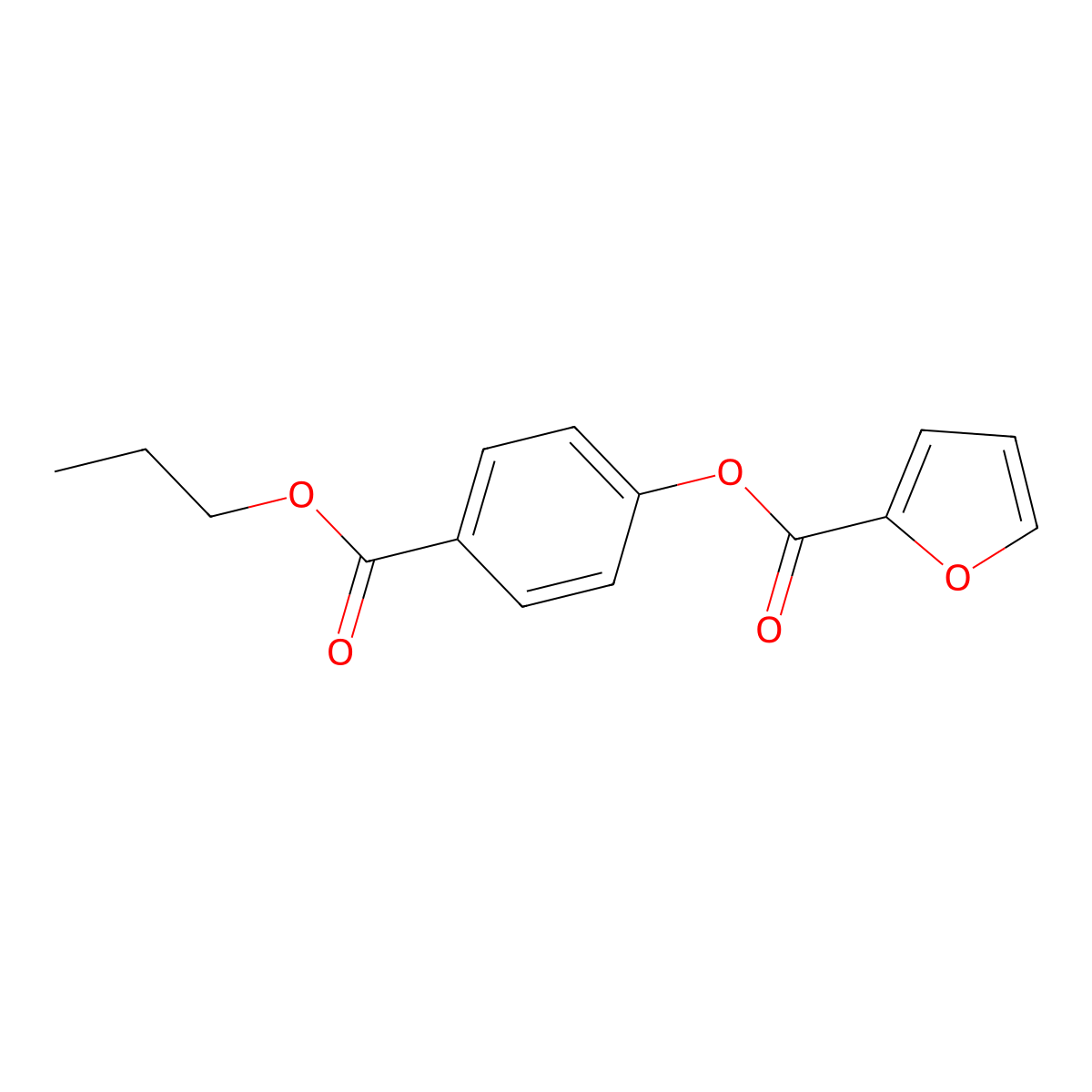 (4-Propoxycarbonylphenyl) furan-2-carboxylate molecular structure, CAS 333397-32-3