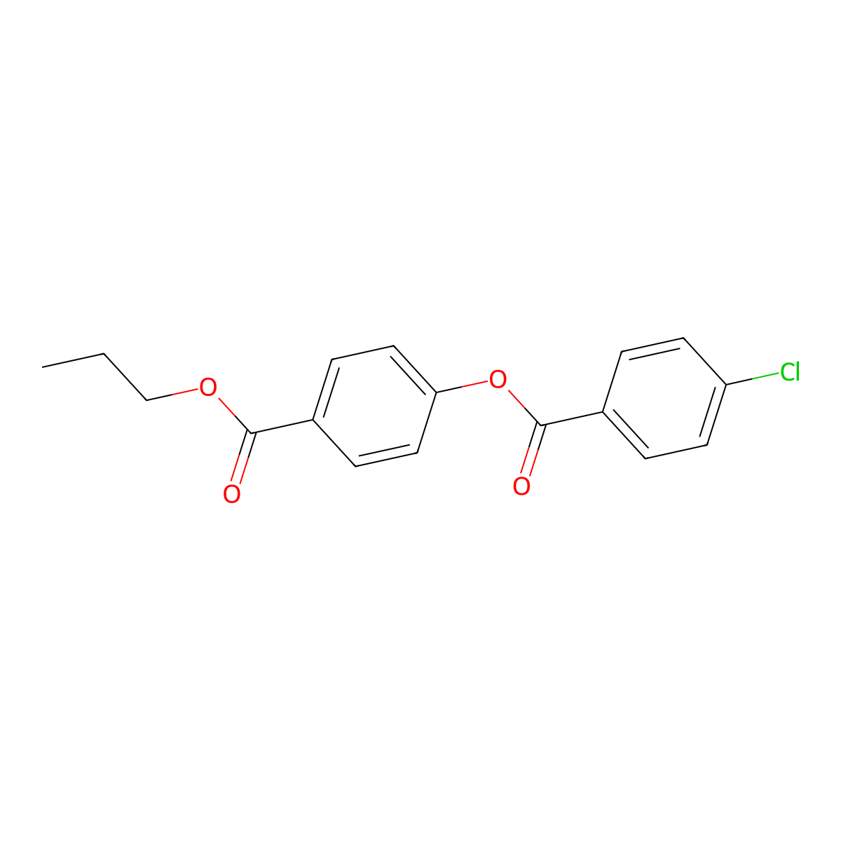 4-(Propoxycarbonyl)phenyl 4-chlorobenzoate molecular structure, CAS 333397-49-2