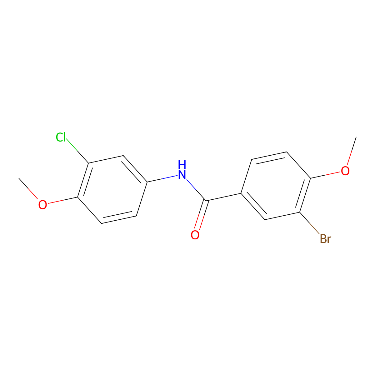 3-bromo-N-(3-chloro-4-methoxyphenyl)-4-methoxybenzamide molecular structure, CAS 333397-95-8