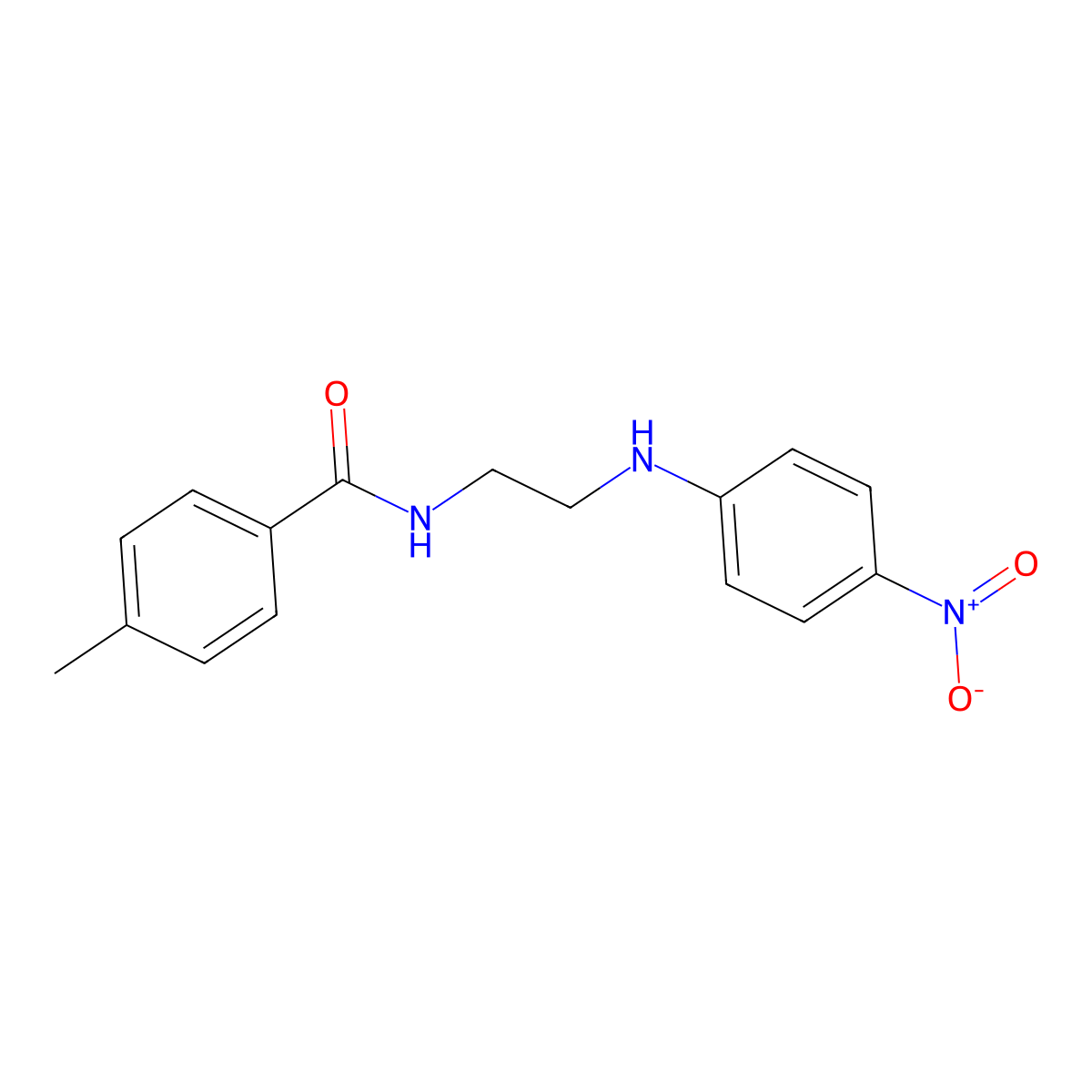 4-methyl-N-[2-(4-nitroanilino)ethyl]benzamide molecular structure, CAS 333398-35-9