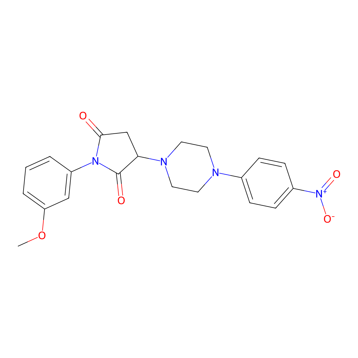 1-(3-Methoxyphenyl)-3-[4-(4-nitrophenyl)piperazin-1-yl]pyrrolidine-2,5-dione molecular structure, CAS 333398-43-9