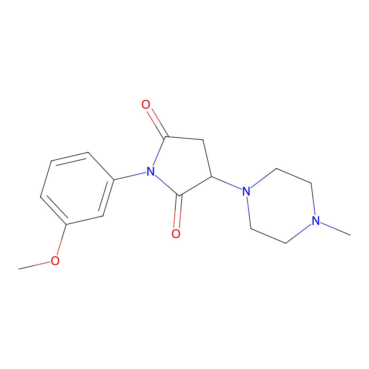 1-(3-Methoxyphenyl)-3-(4-methylpiperazin-1-yl)pyrrolidine-2,5-dione molecular structure, CAS 333398-57-5