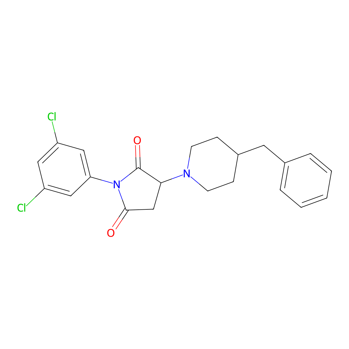 3-(4-Benzylpiperidin-1-yl)-1-(3,5-dichlorophenyl)pyrrolidine-2,5-dione molecular structure, CAS 333398-92-8