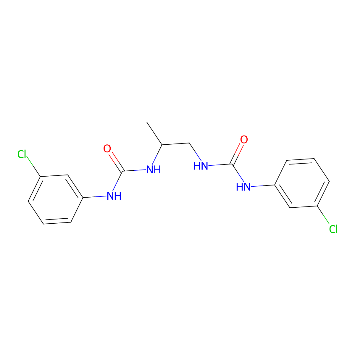 1,2-Bis(3-chlorophenylureido)propane molecular structure, CAS 333399-02-3