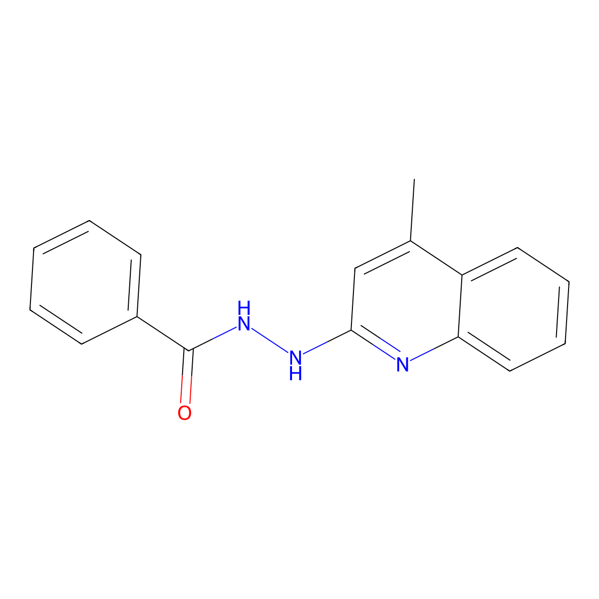 N'-(4-methylquinolin-2-yl)benzohydrazide molecular structure, CAS 333399-05-6