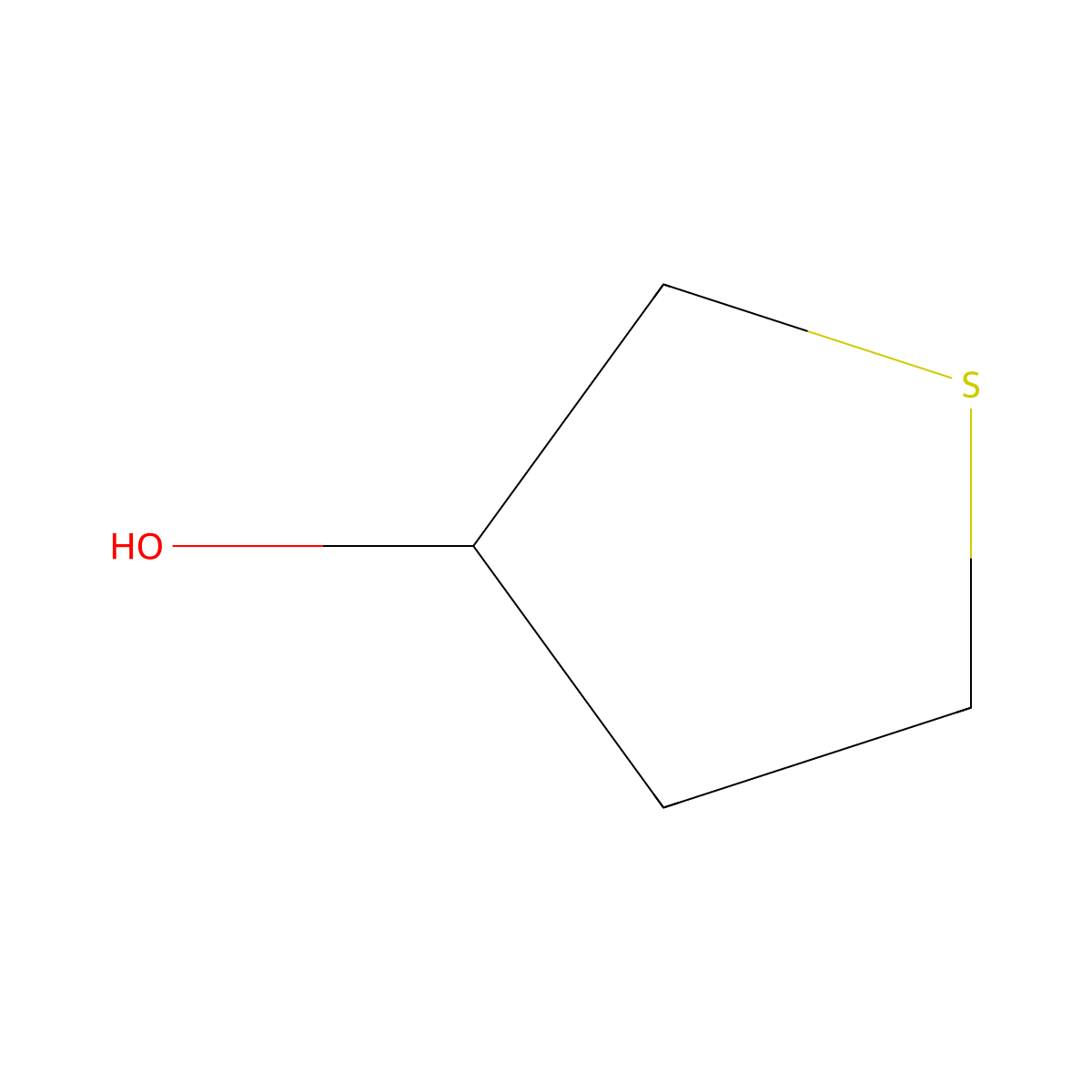 Thiolan-3-ol molecular structure, CAS 3334-05-2