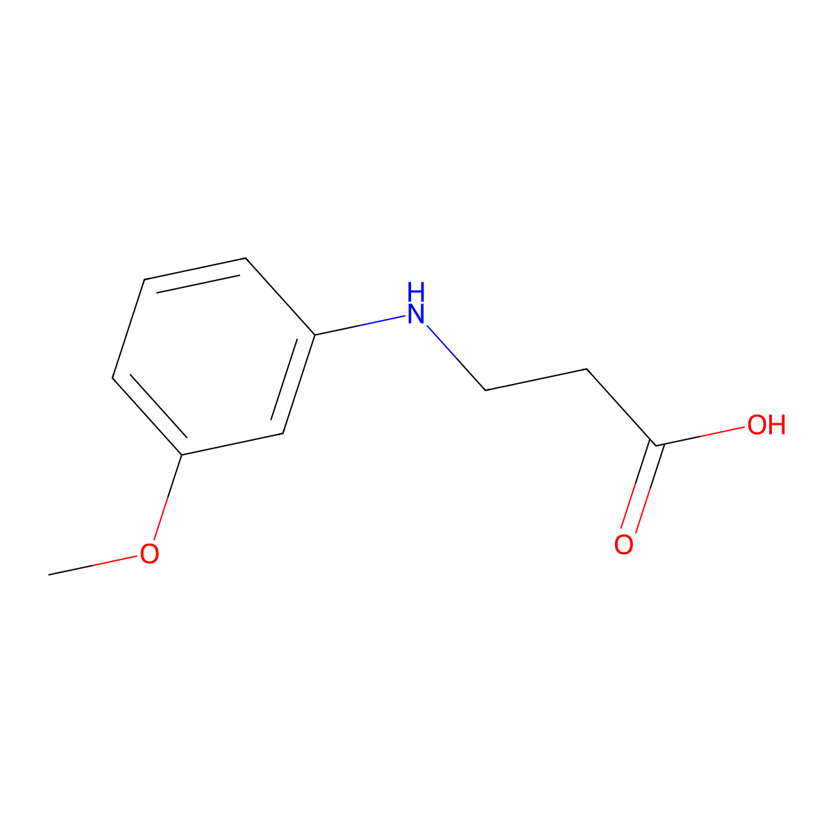 3-((3-Methoxyphenyl)amino)propanoic acid molecular structure, CAS 3334-67-6