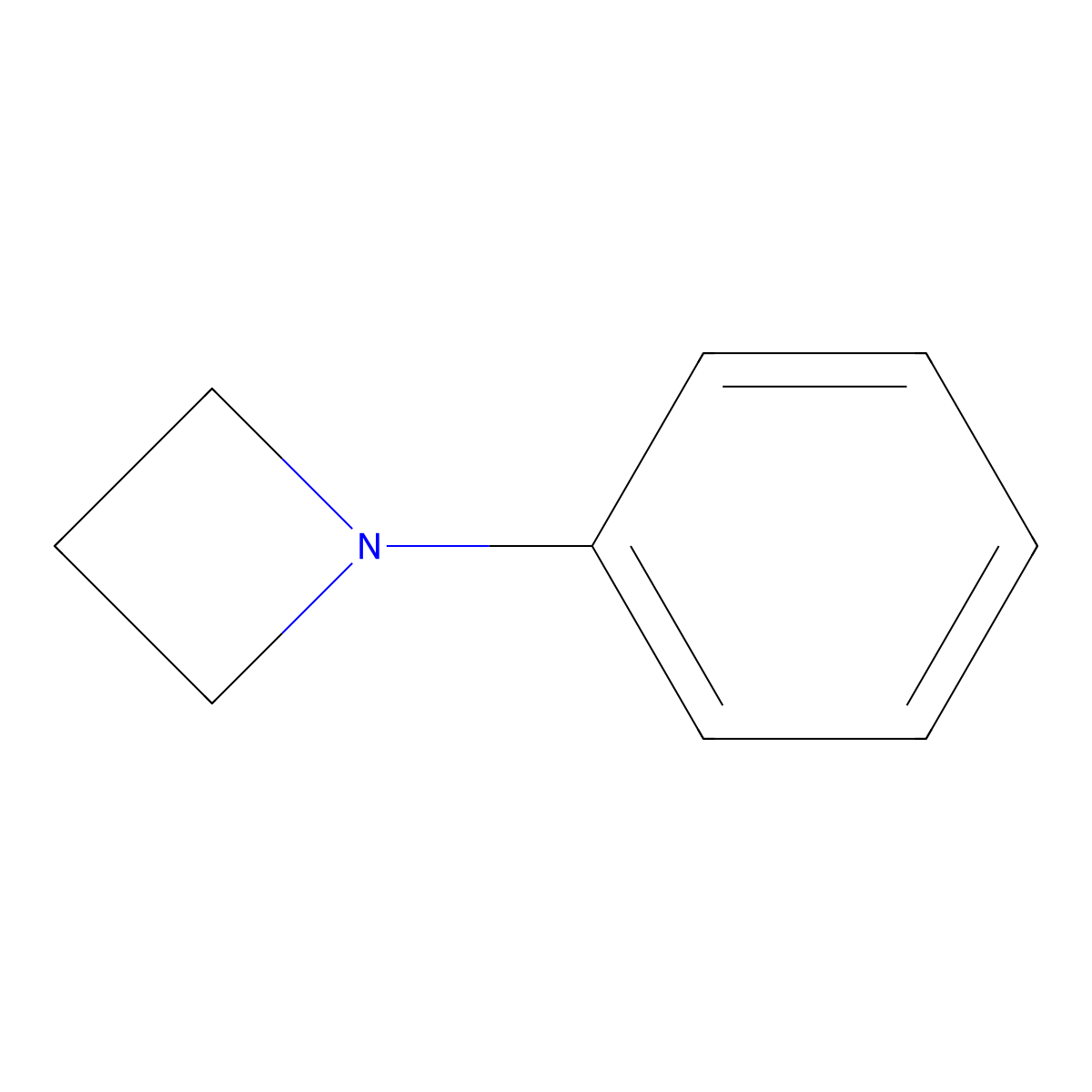 N-Phenylazetidine molecular structure, CAS 3334-89-2