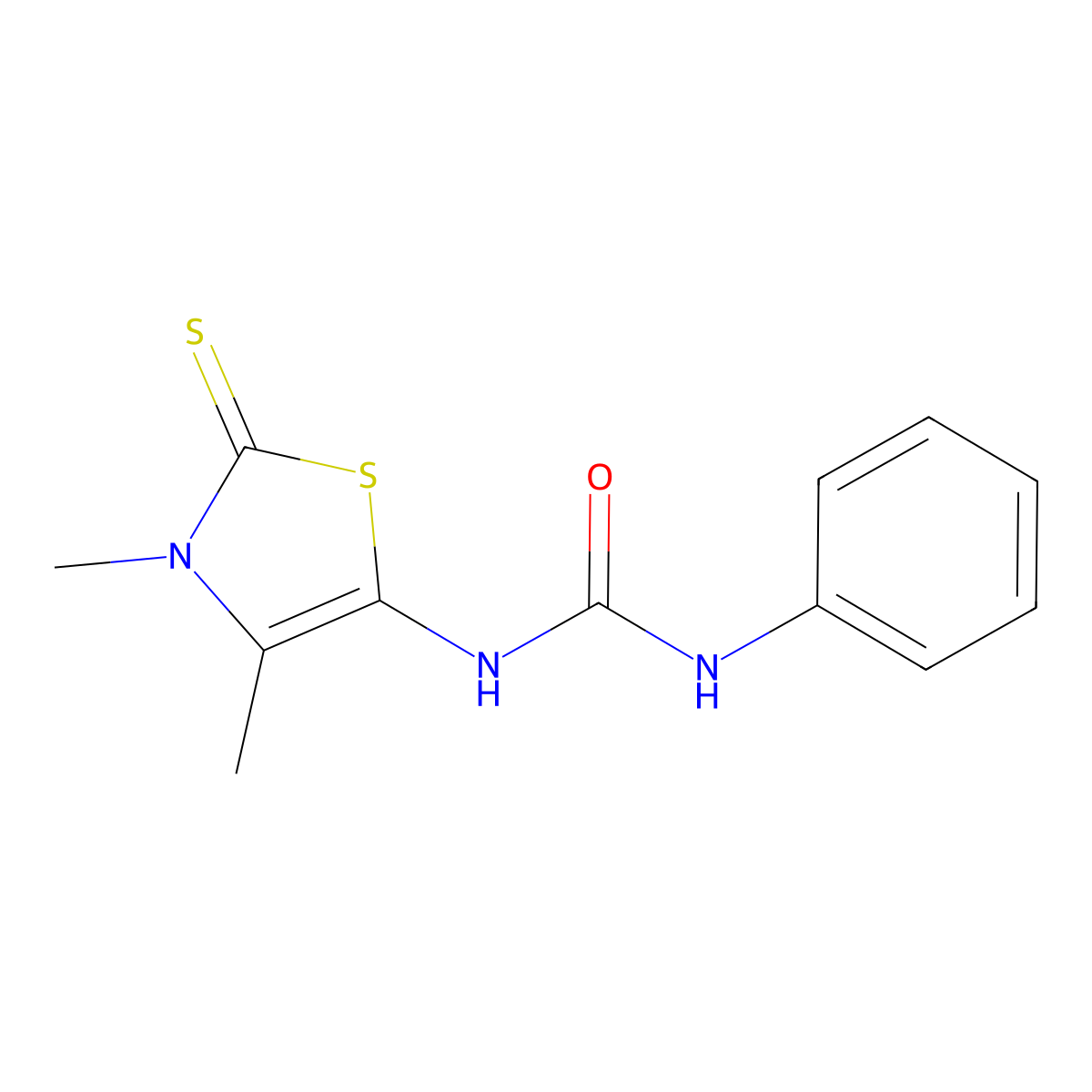 1-(3,4-Dimethyl-2-sulfanylidene-1,3-thiazol-5-yl)-3-phenylurea molecular structure, CAS 333405-48-4