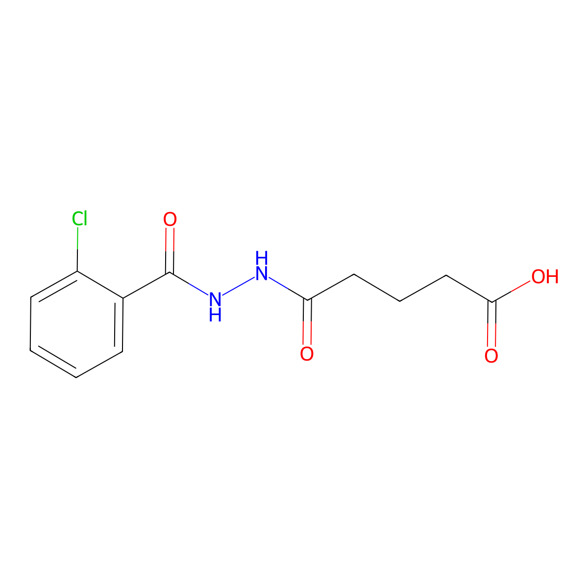 5-[N'-(2-Chloro-benzoyl)-hydrazino]-5-oxo-pentanoic acid molecular structure, CAS 333405-85-9