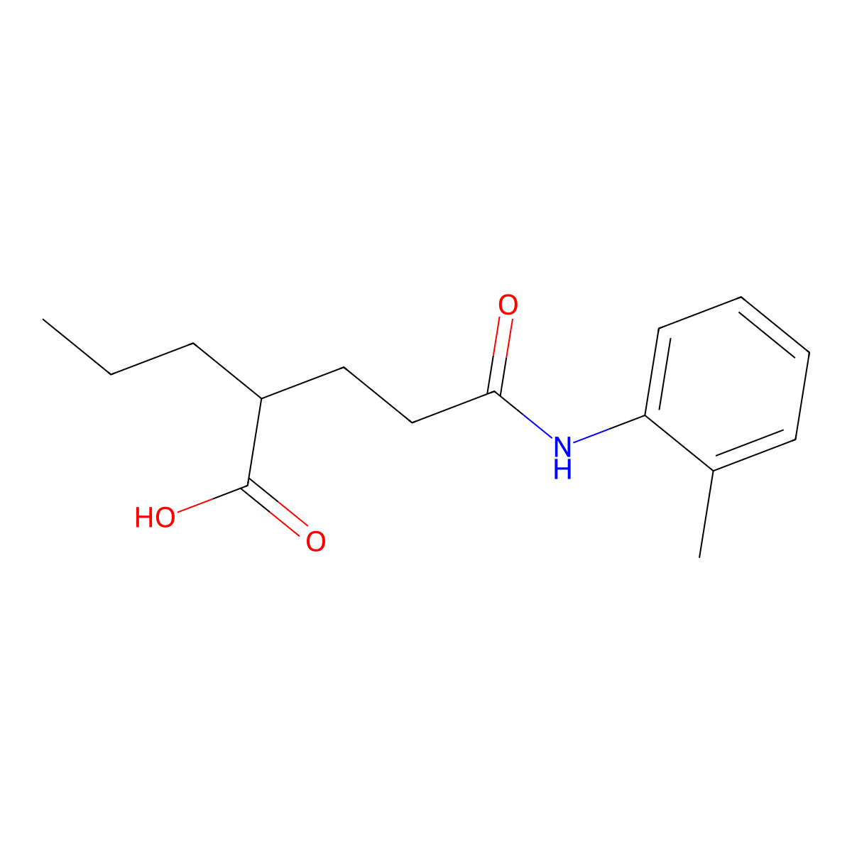 2-(2-o-Tolylcarbamoyl-ethyl)-pentanoic acid molecular structure, CAS 333405-90-6